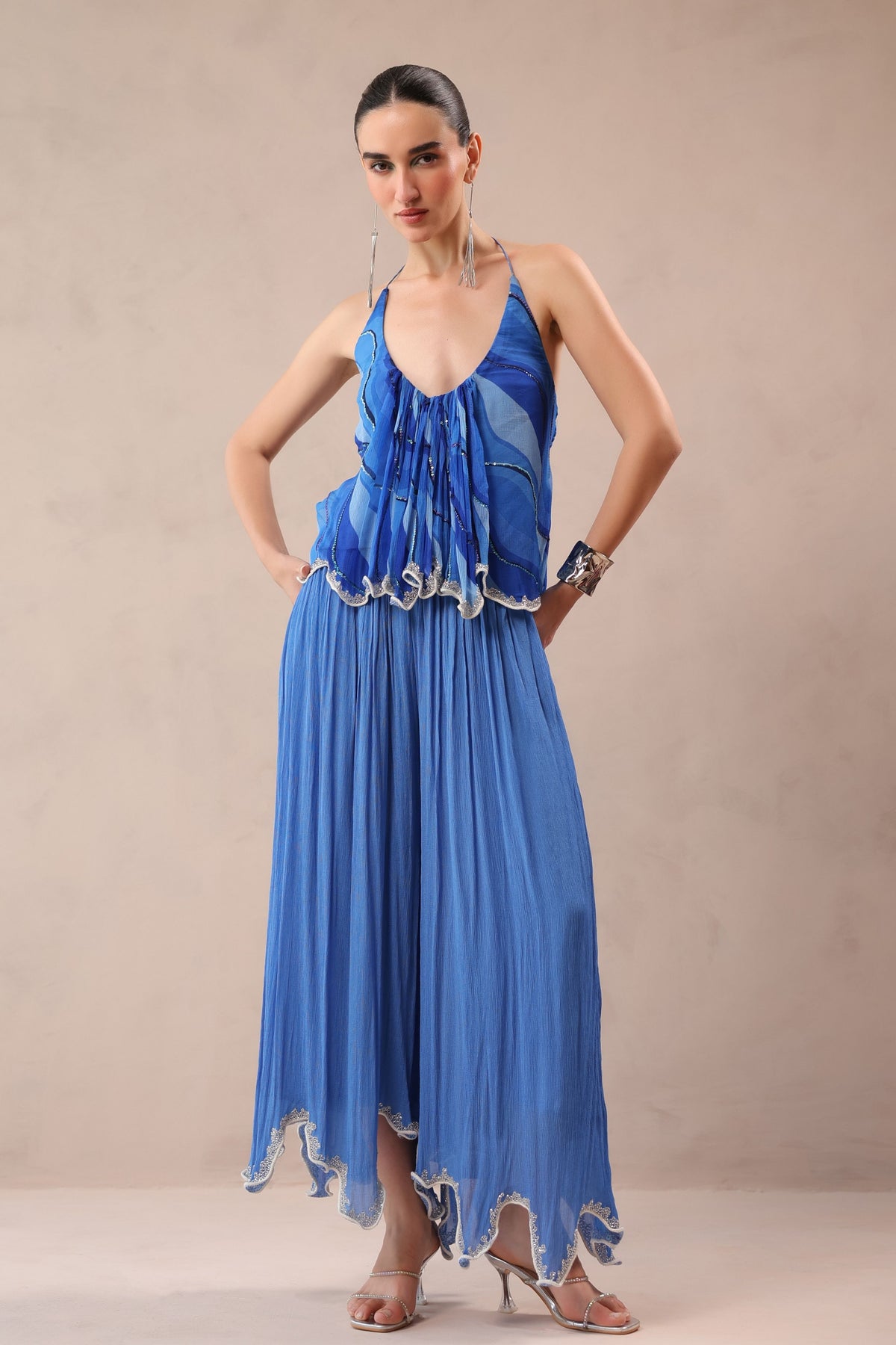 Vegas Blue Boho Co-ord Set