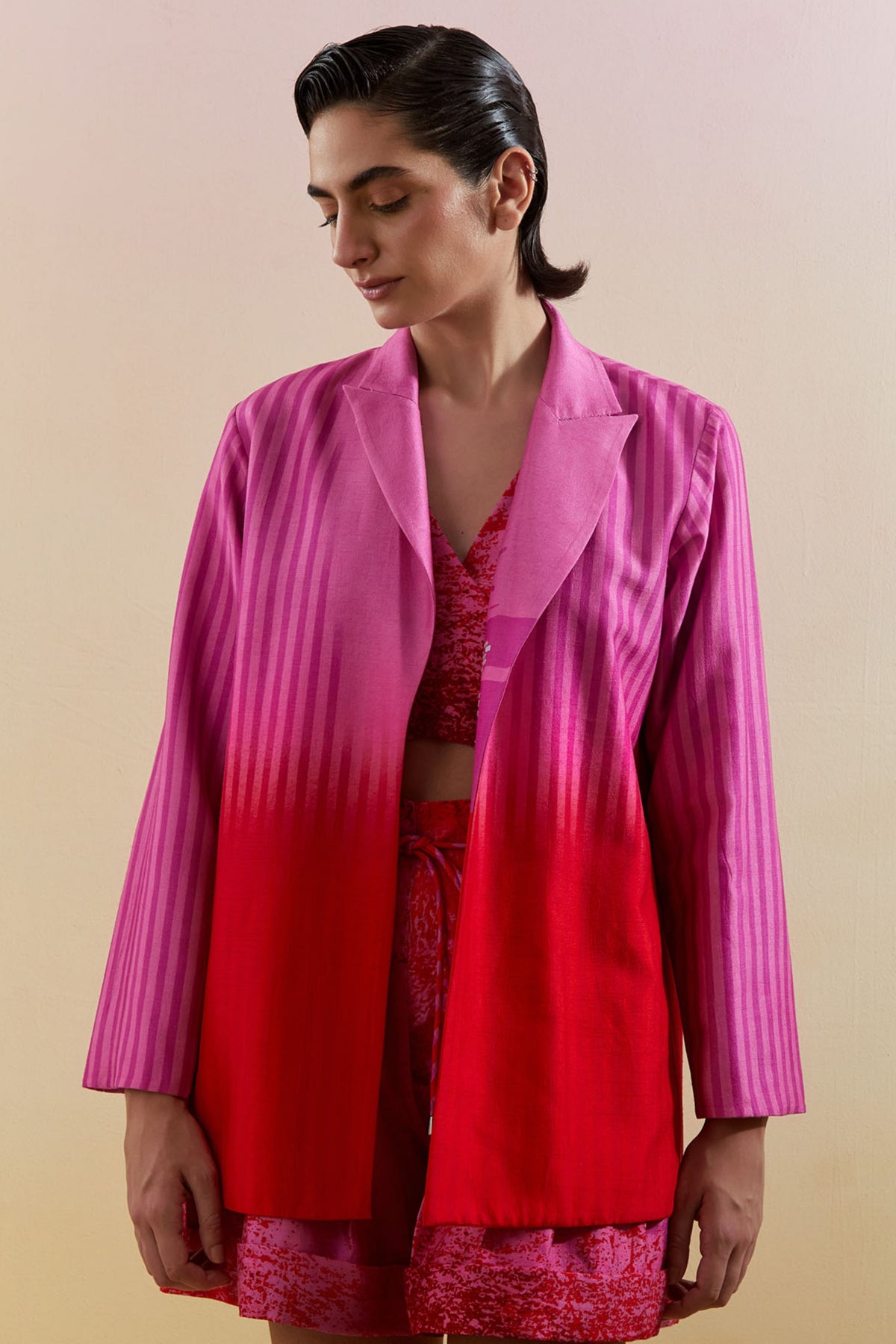 Gliss Lush Fuchsia Blazer Set