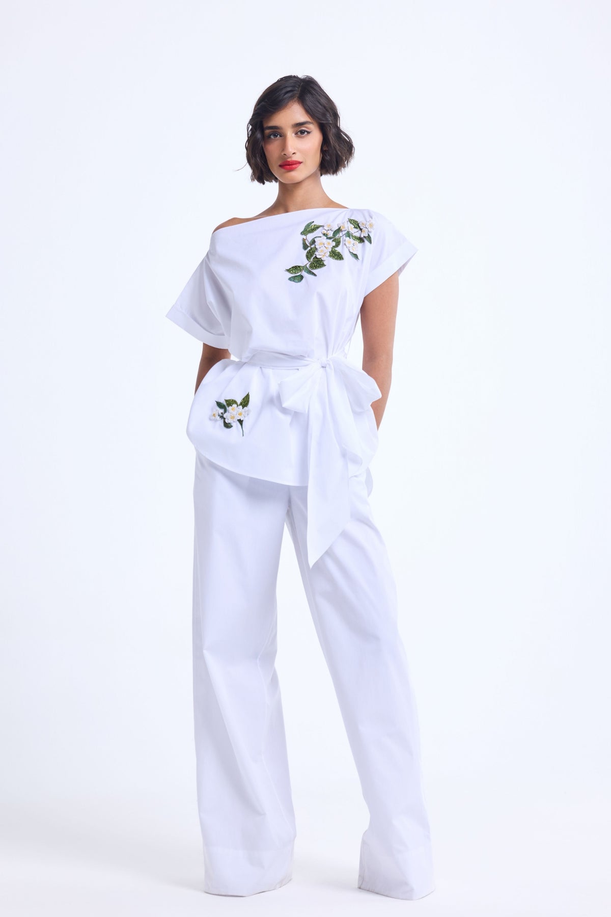 Boat Neck Top With Pants