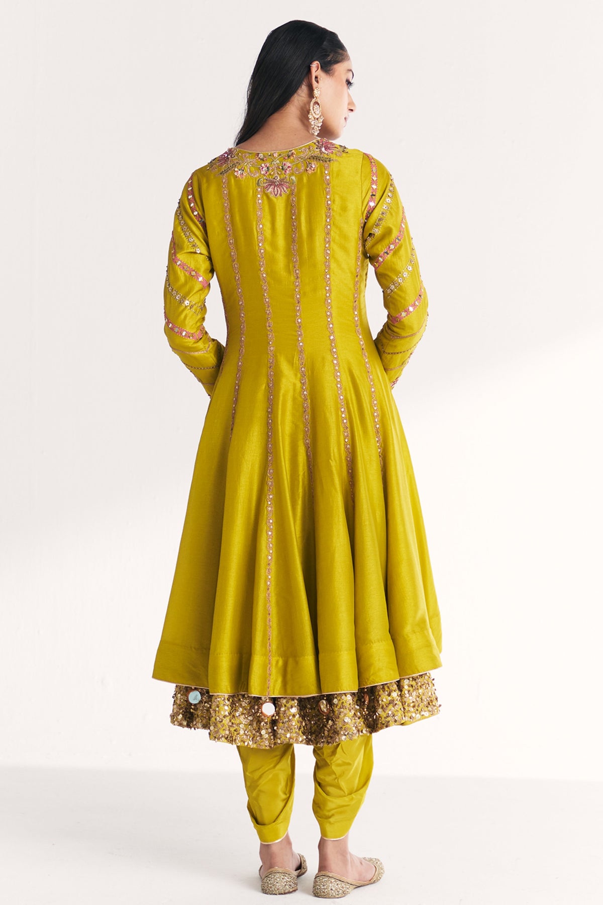 Chitra Lime Green Anarkali