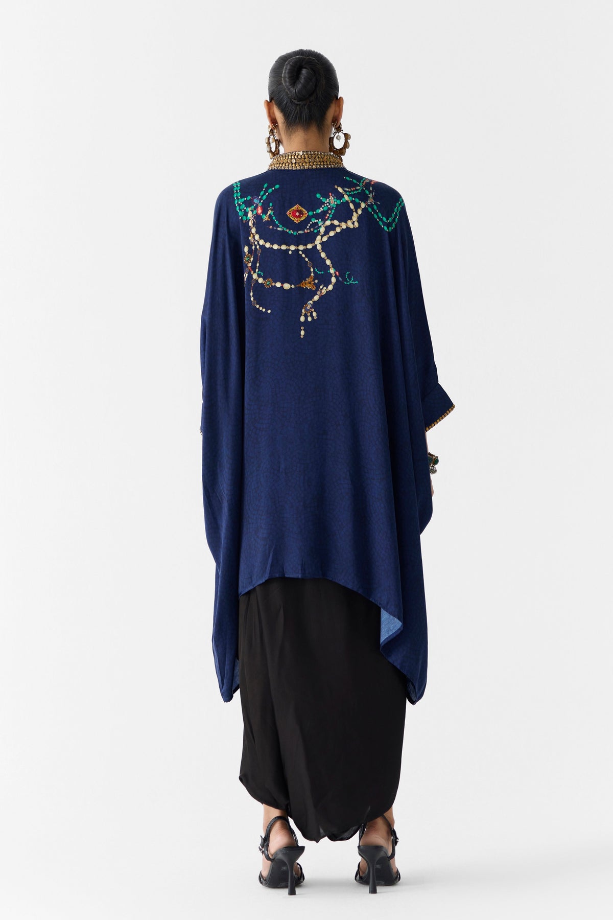 Navy Maharni Kaftan Set