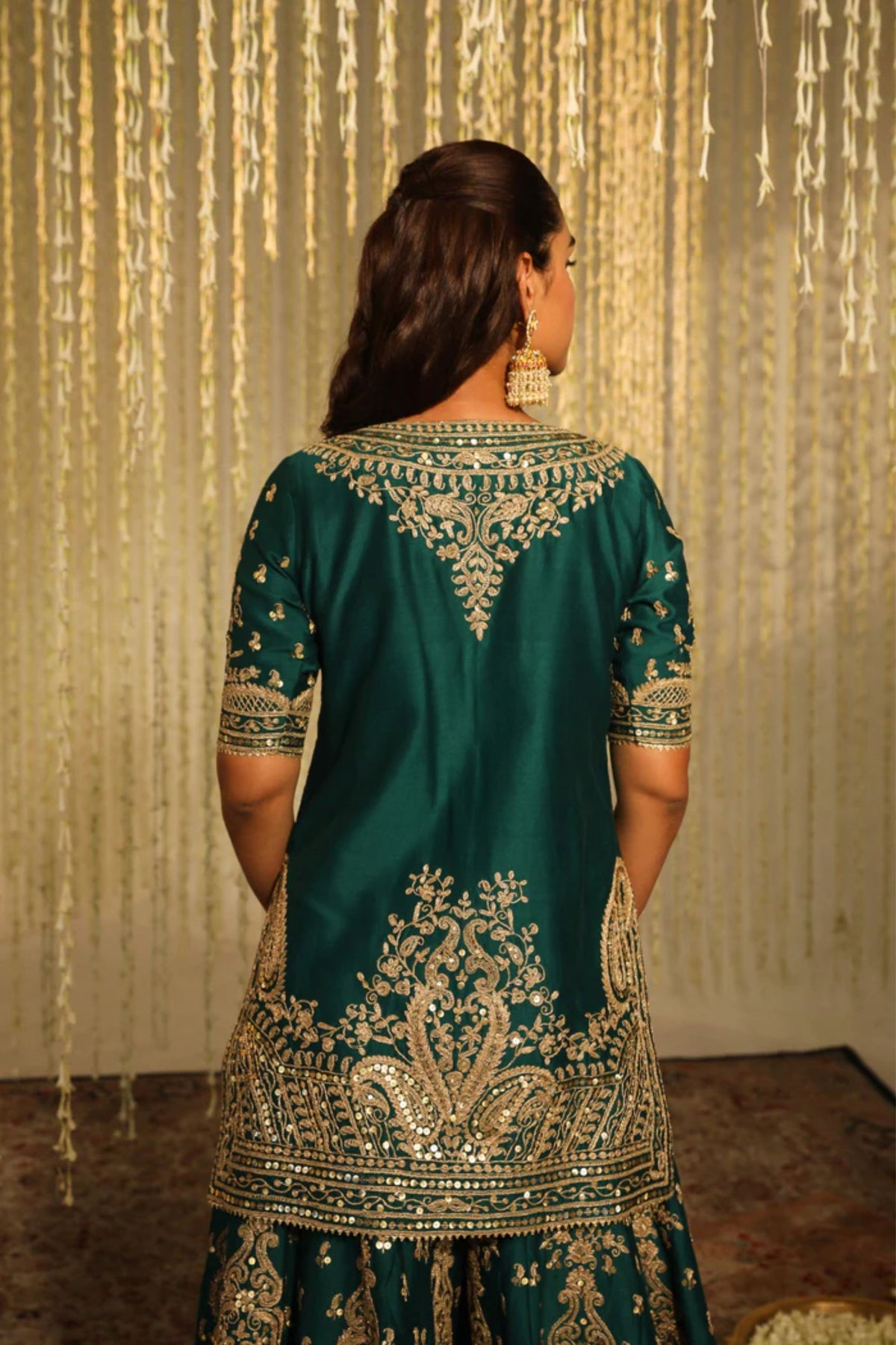 Aafiya Green Sharara Set