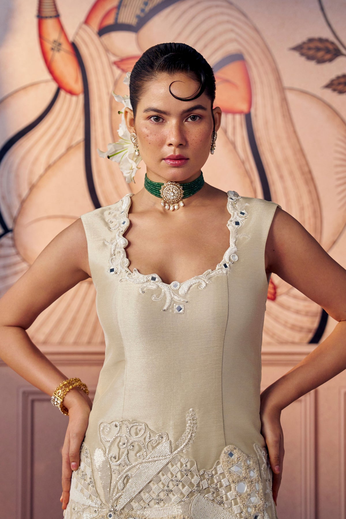 Ivory Sharara Set