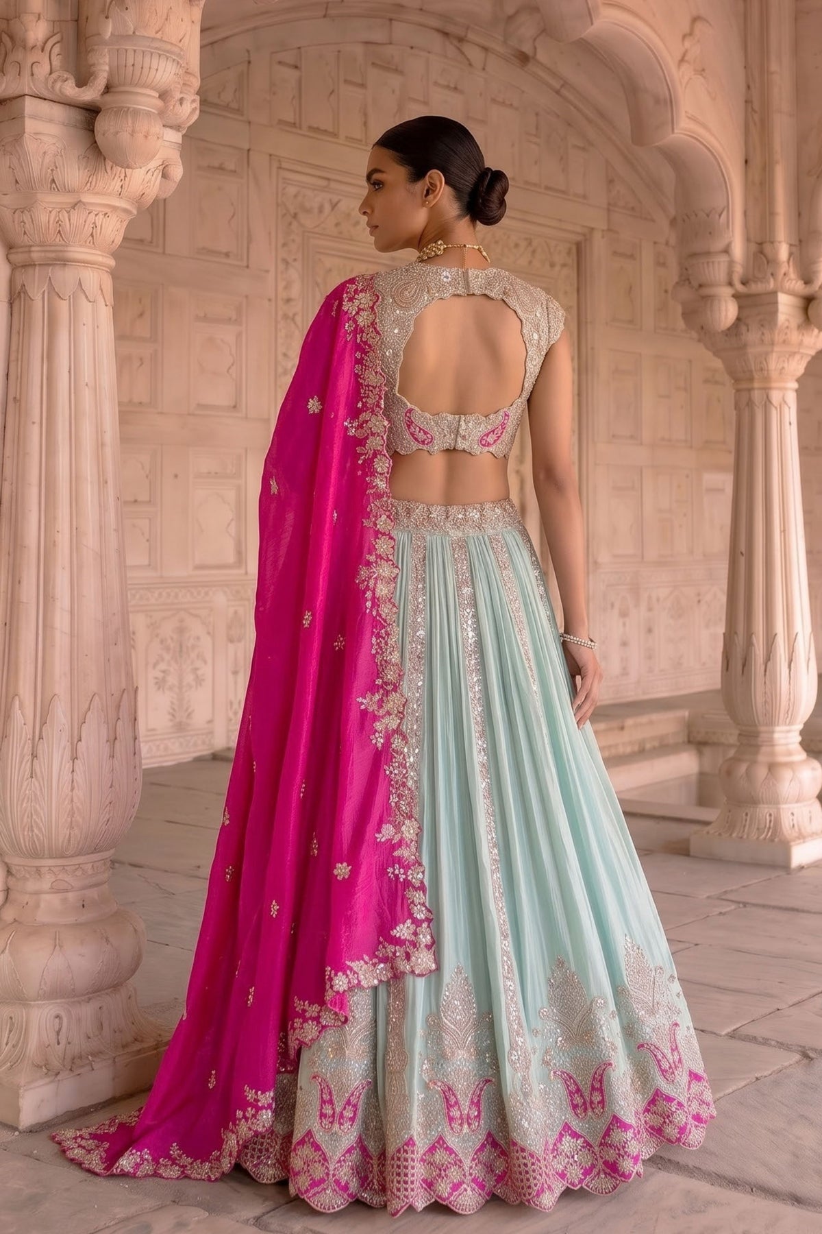 Padma Raga Lehenga Set