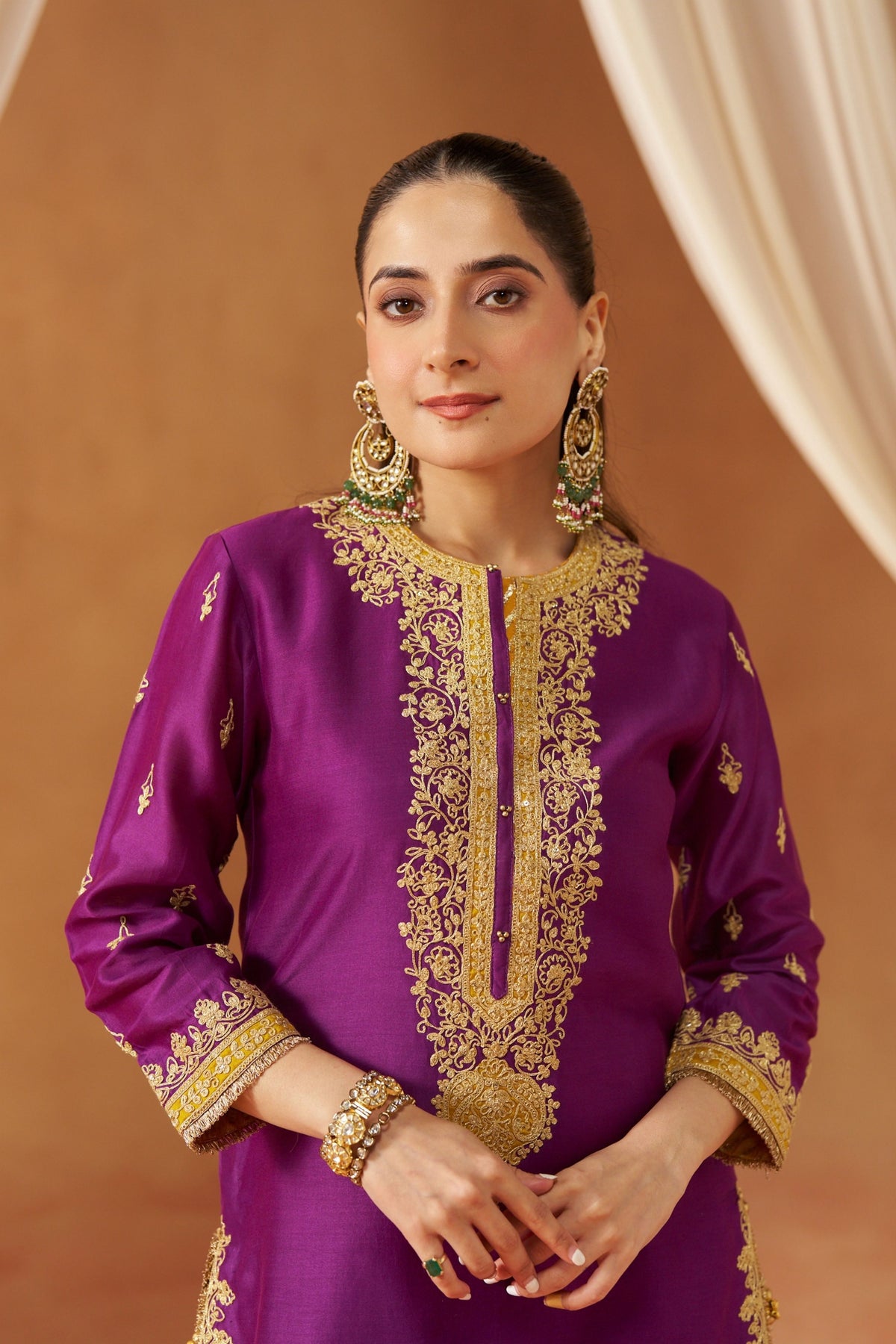 Fadiya Deep Purple Sharara Set