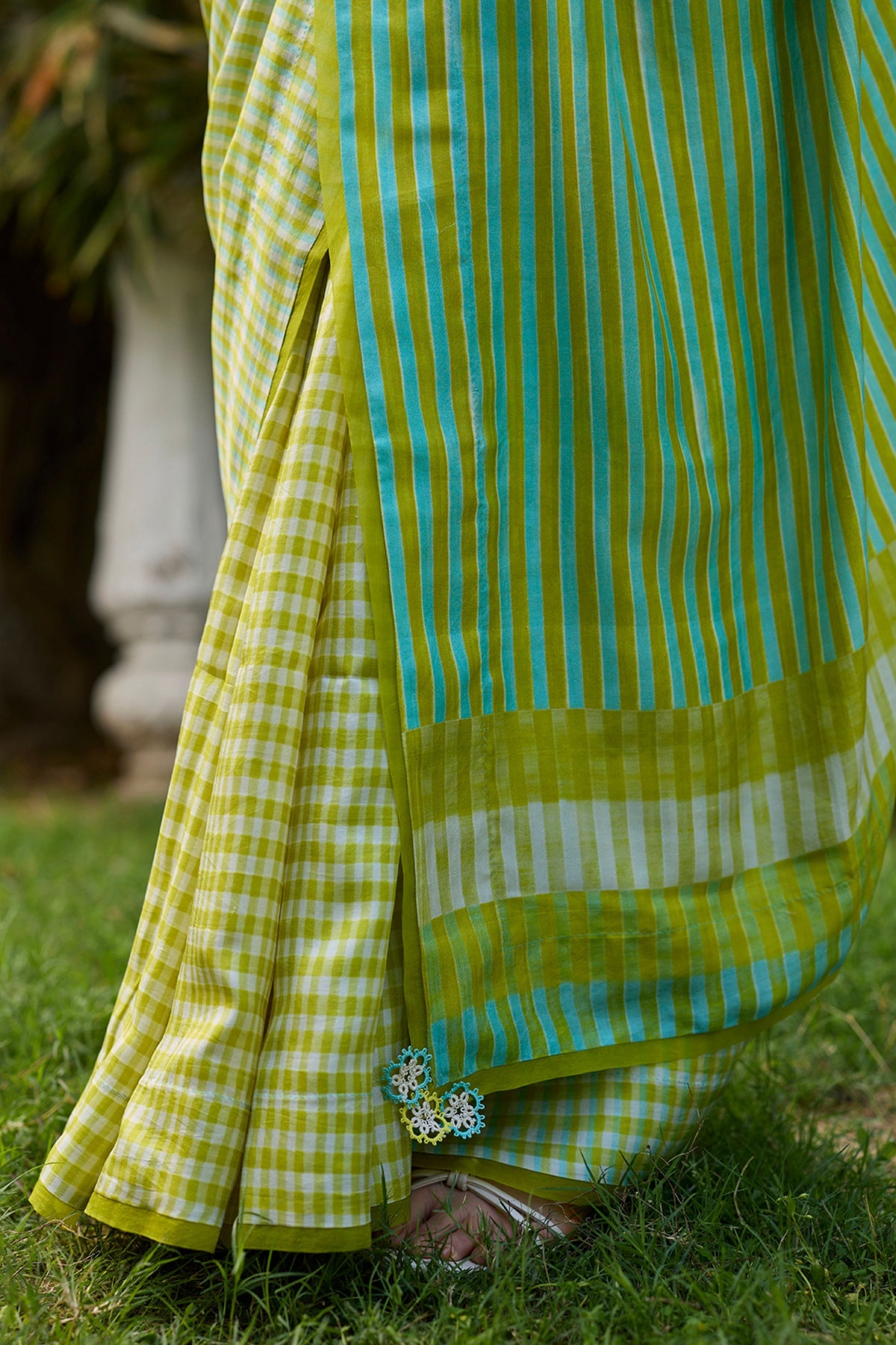 Crossroads Lime Saree