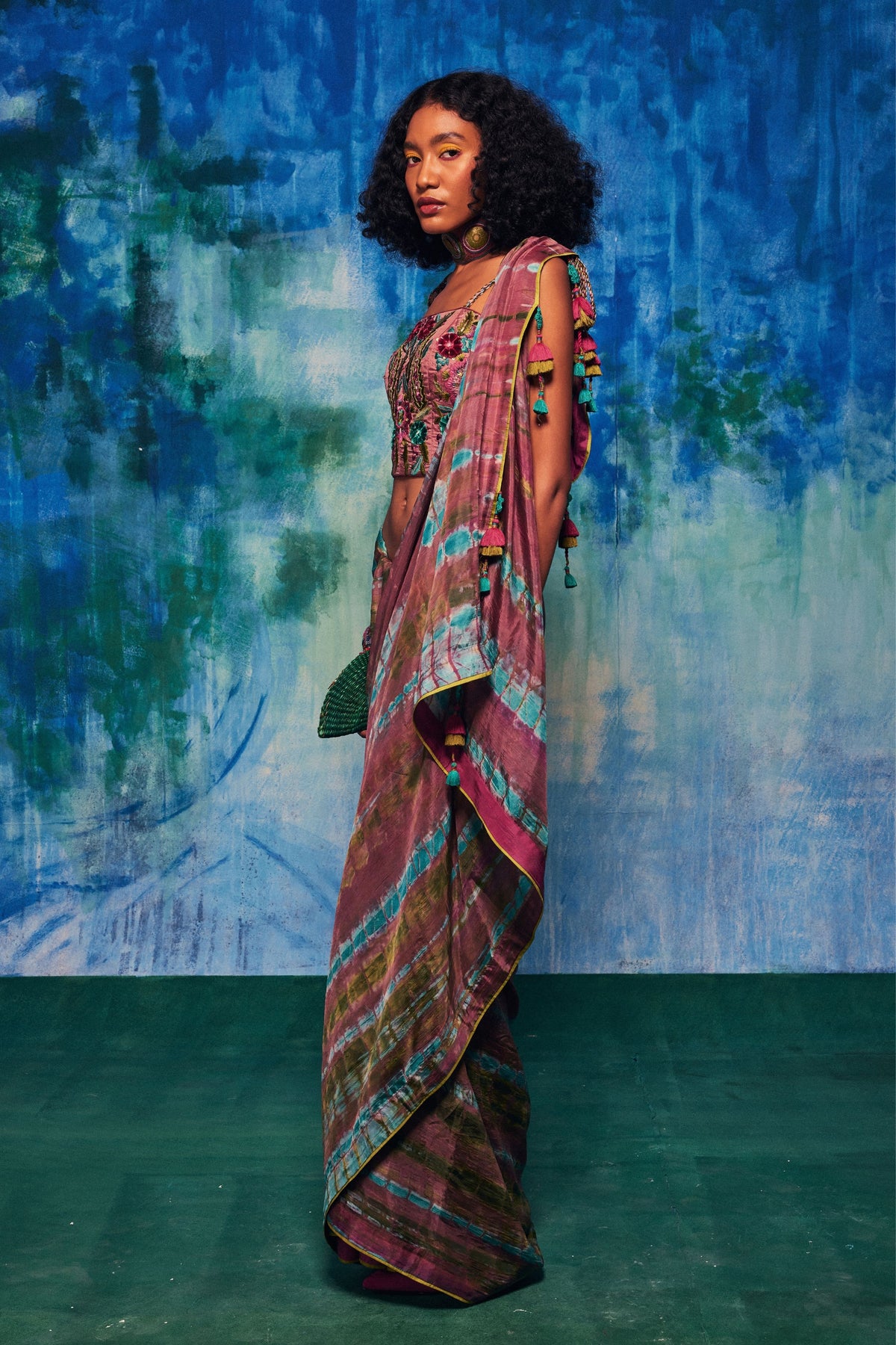 Rust Aahana Saree