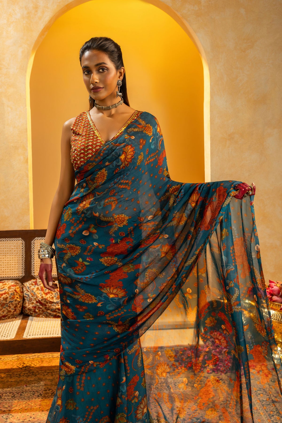 Rangtara Pre-Stitched Saree Set