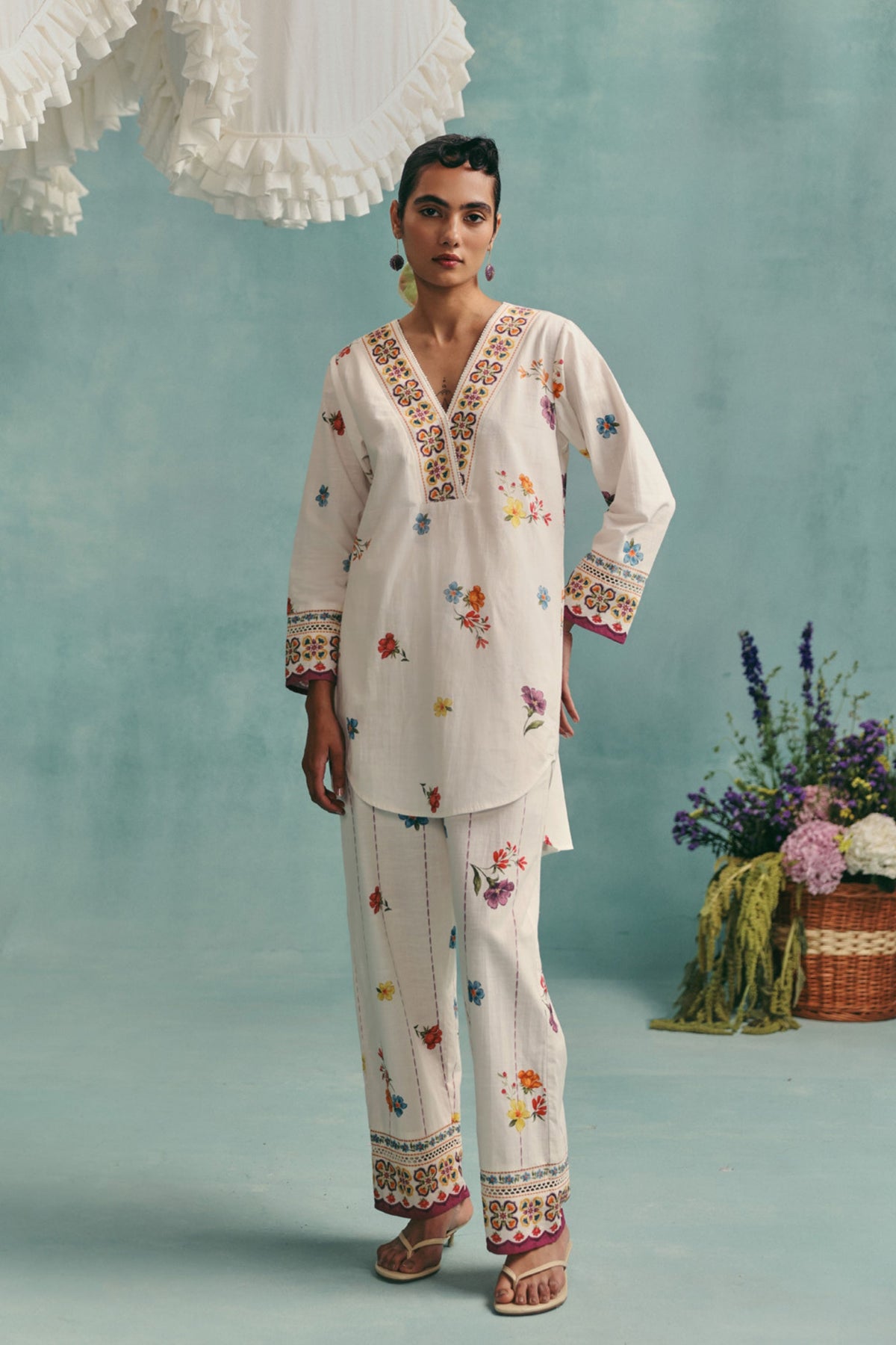 Daisy Ecru Tunic Set