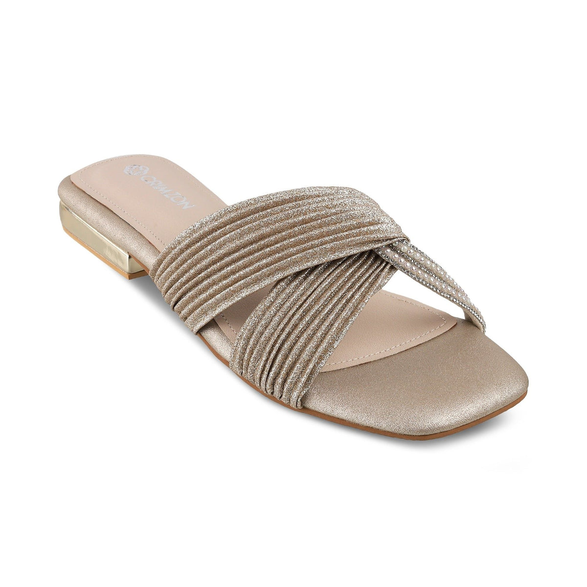 Lulu Antique Silver Flats