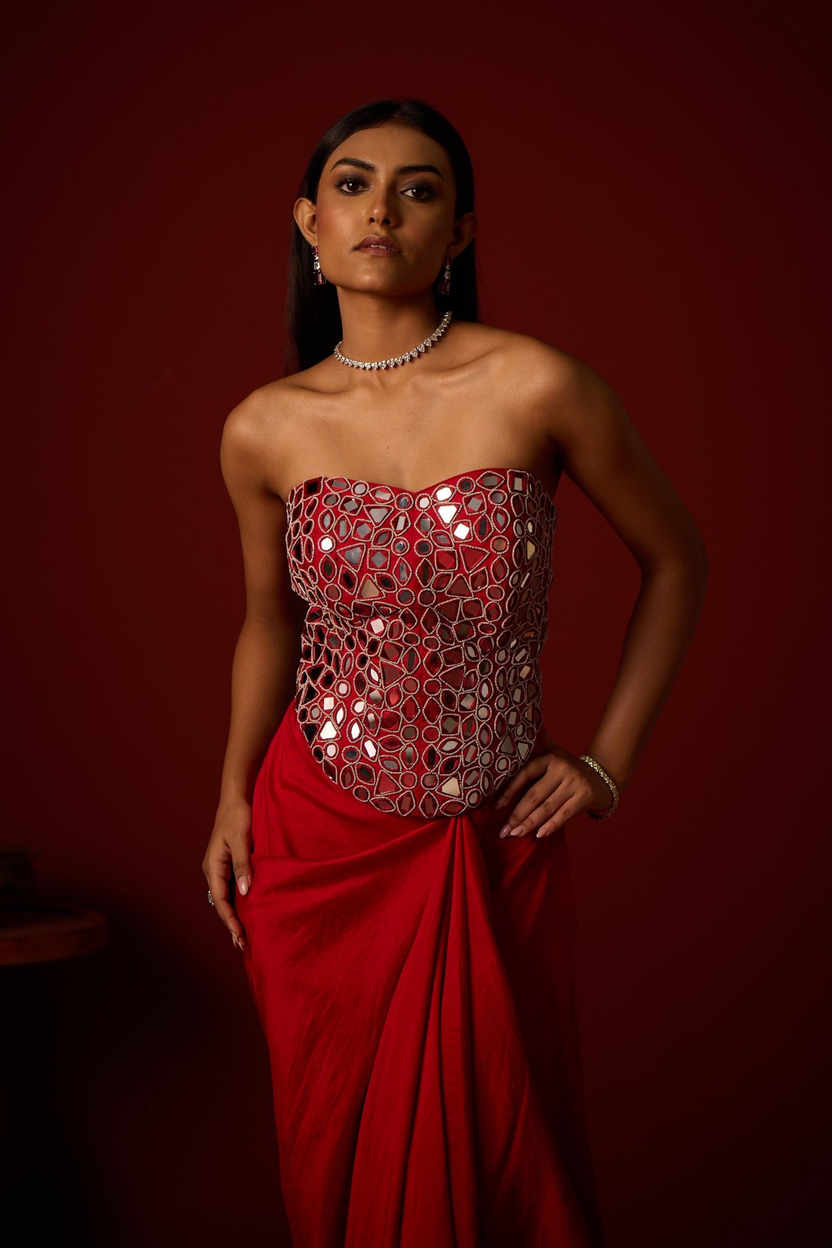 Mirrorwork Skirt Set