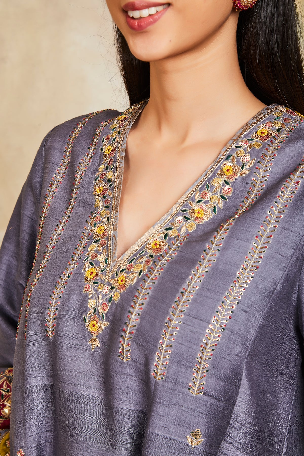 Grey kurta set