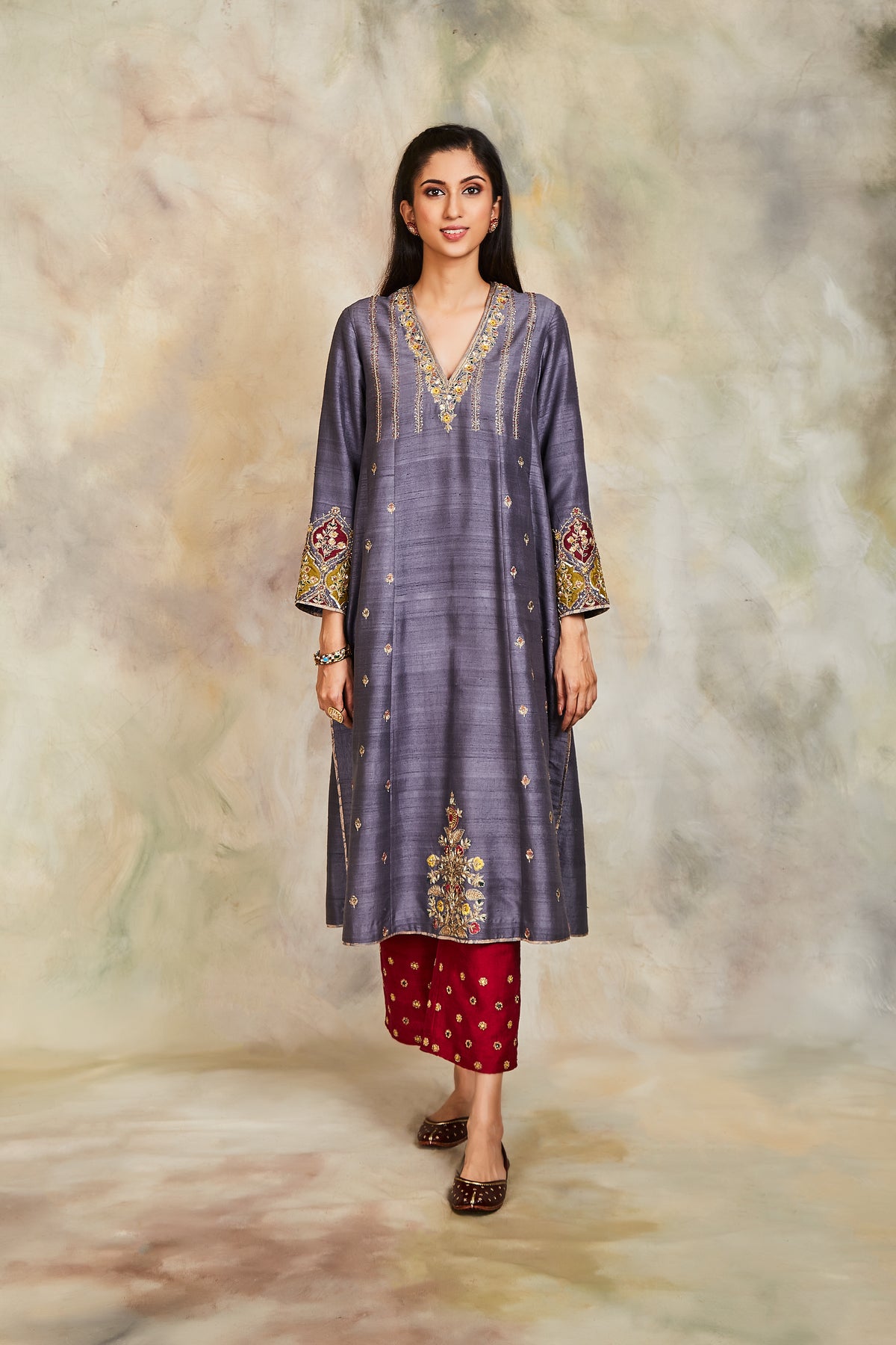 Grey kurta set