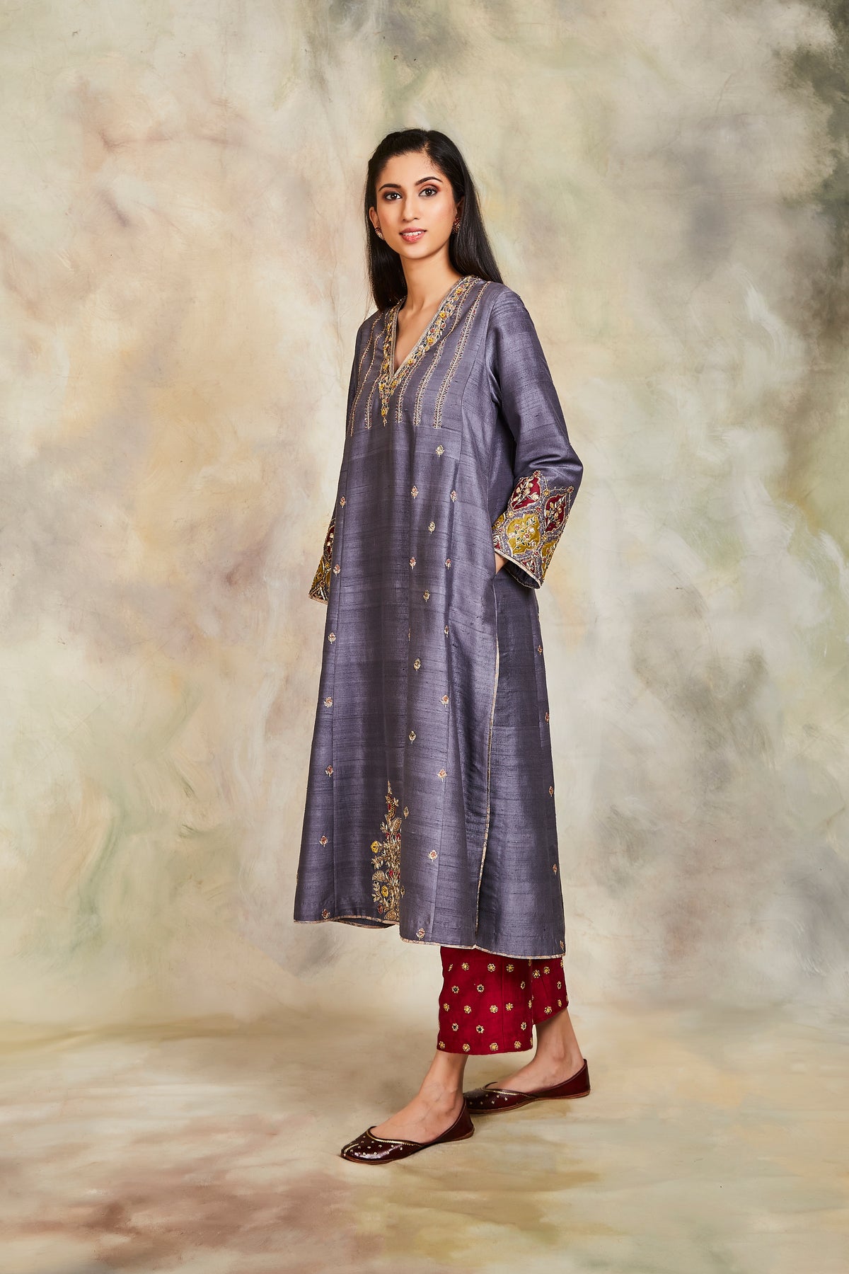 Grey kurta set