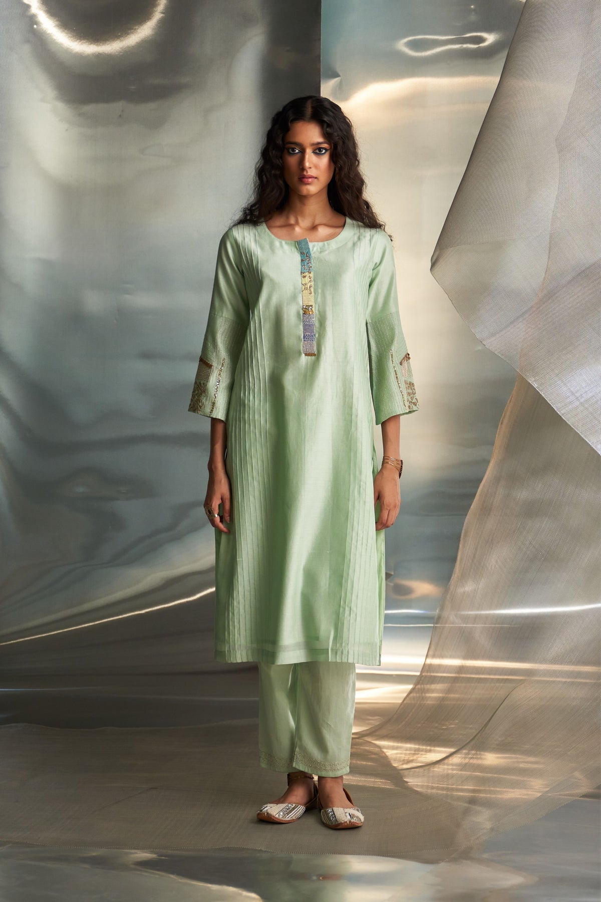 Flared Sleeve Kurta Set