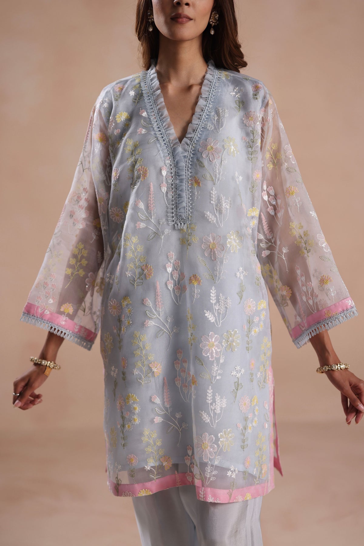 Eraya Pastel Blue Kurta Set