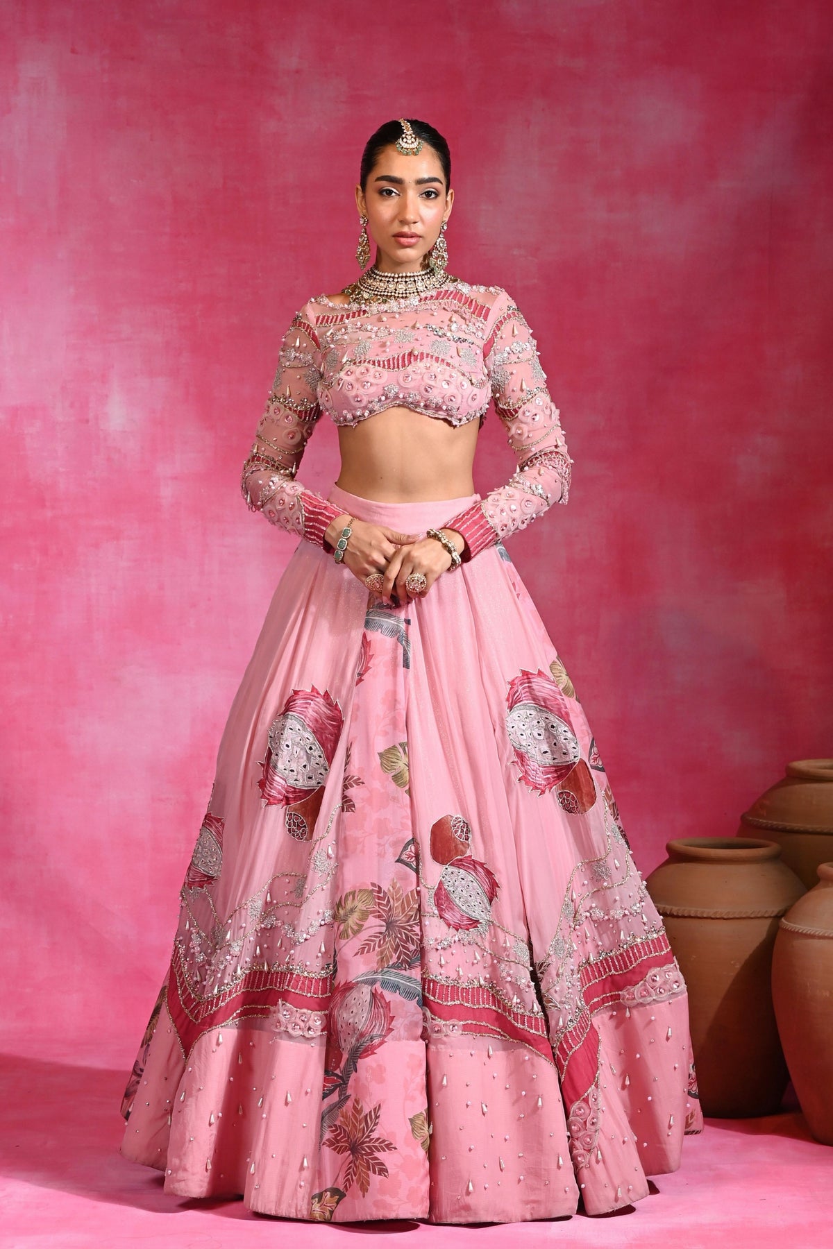 Gulabi Maharani Lehenga Set