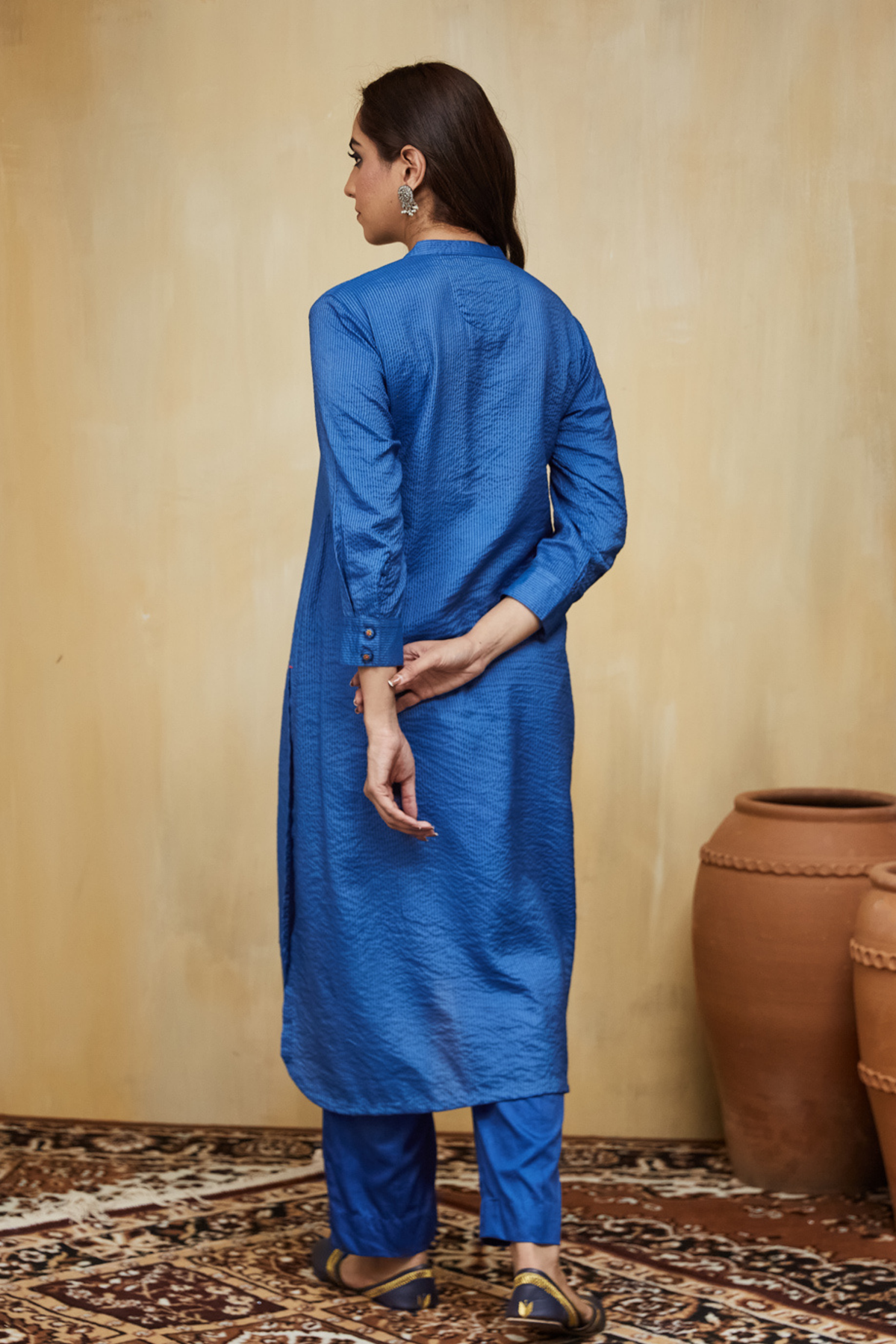 Cotton Stripe Zayna Kurta and Pants