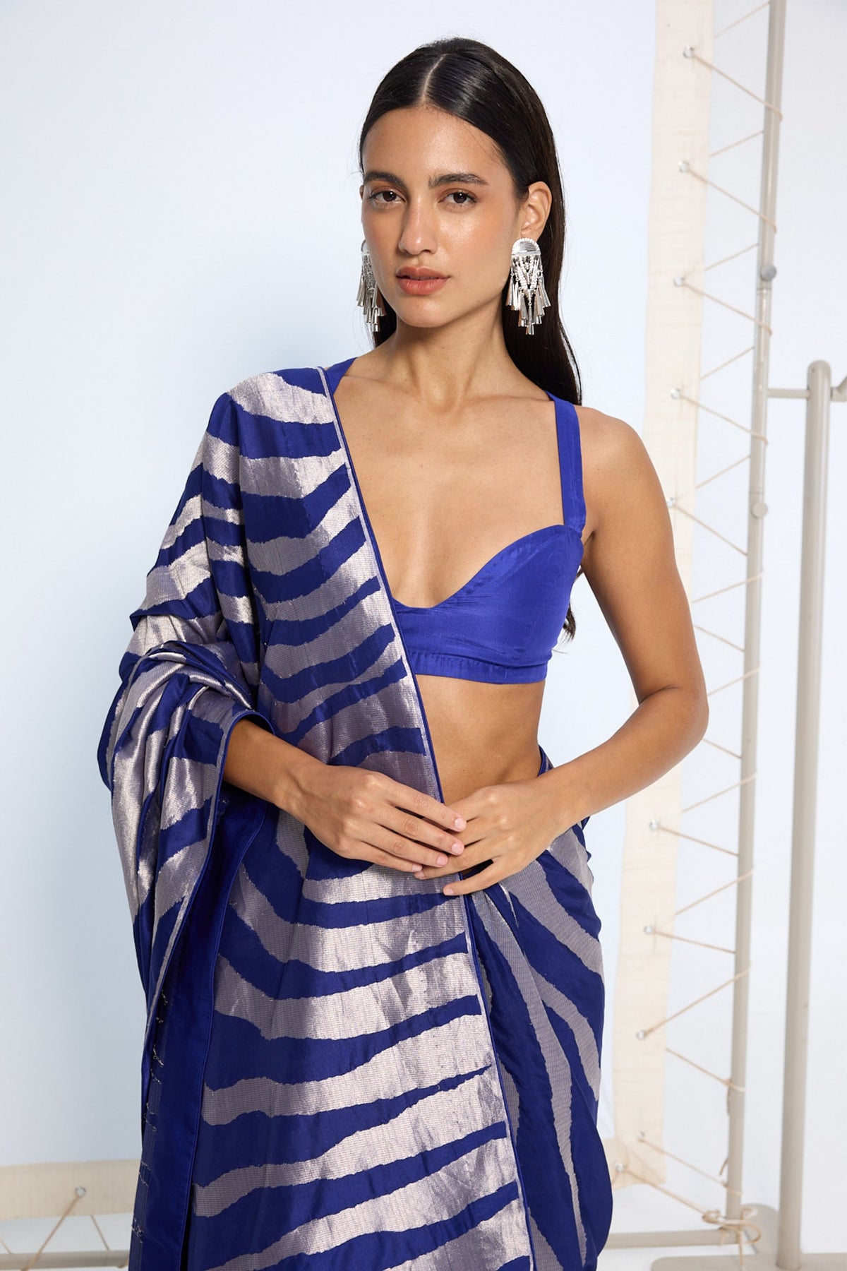 Handwoven Blue Silk Saree