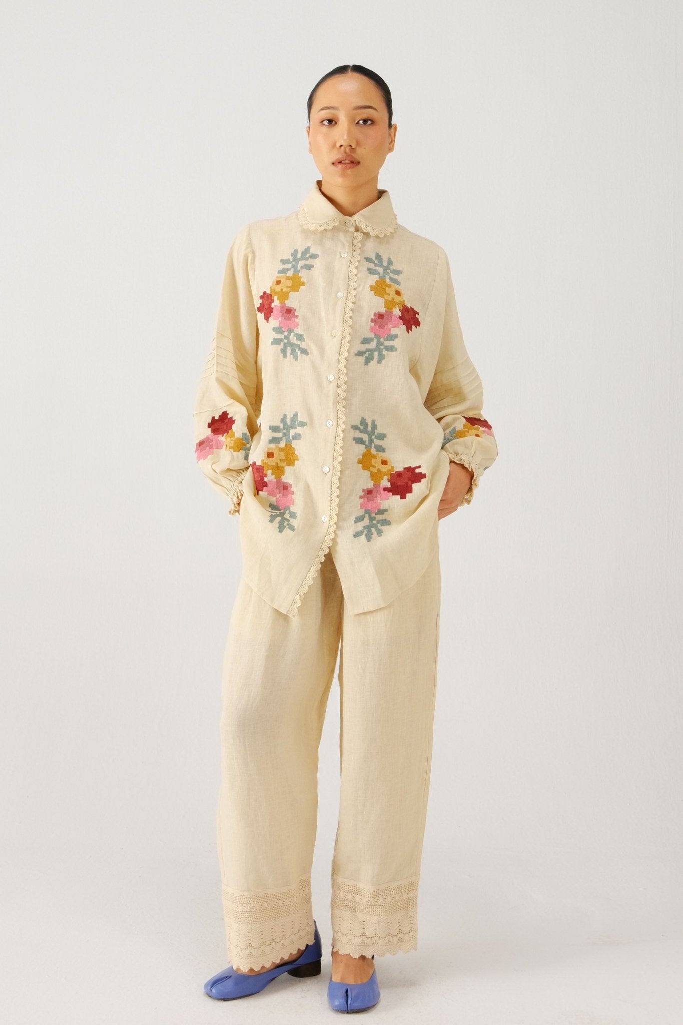 Ivory Moira Shirt - Cord - Elahe