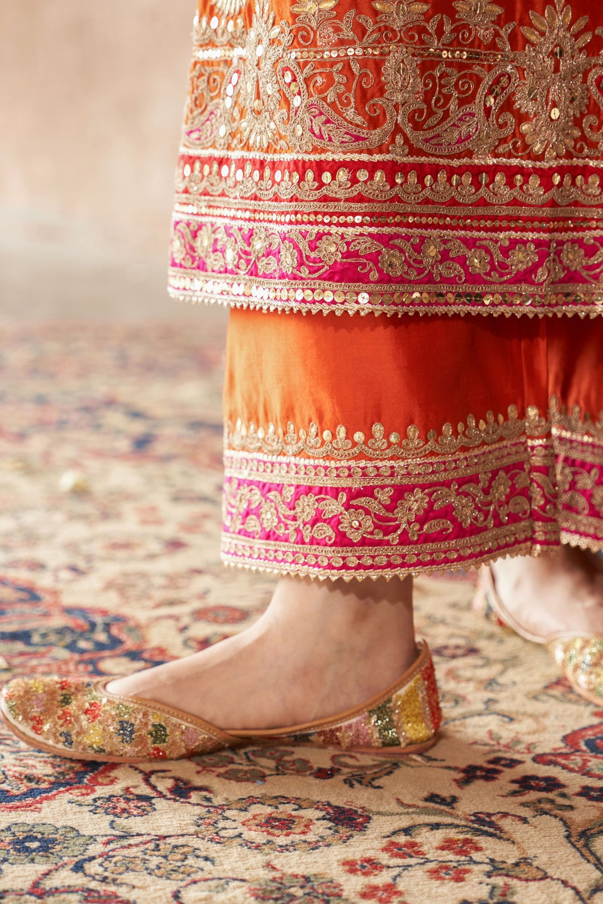 Sobia Orange Kurta Set