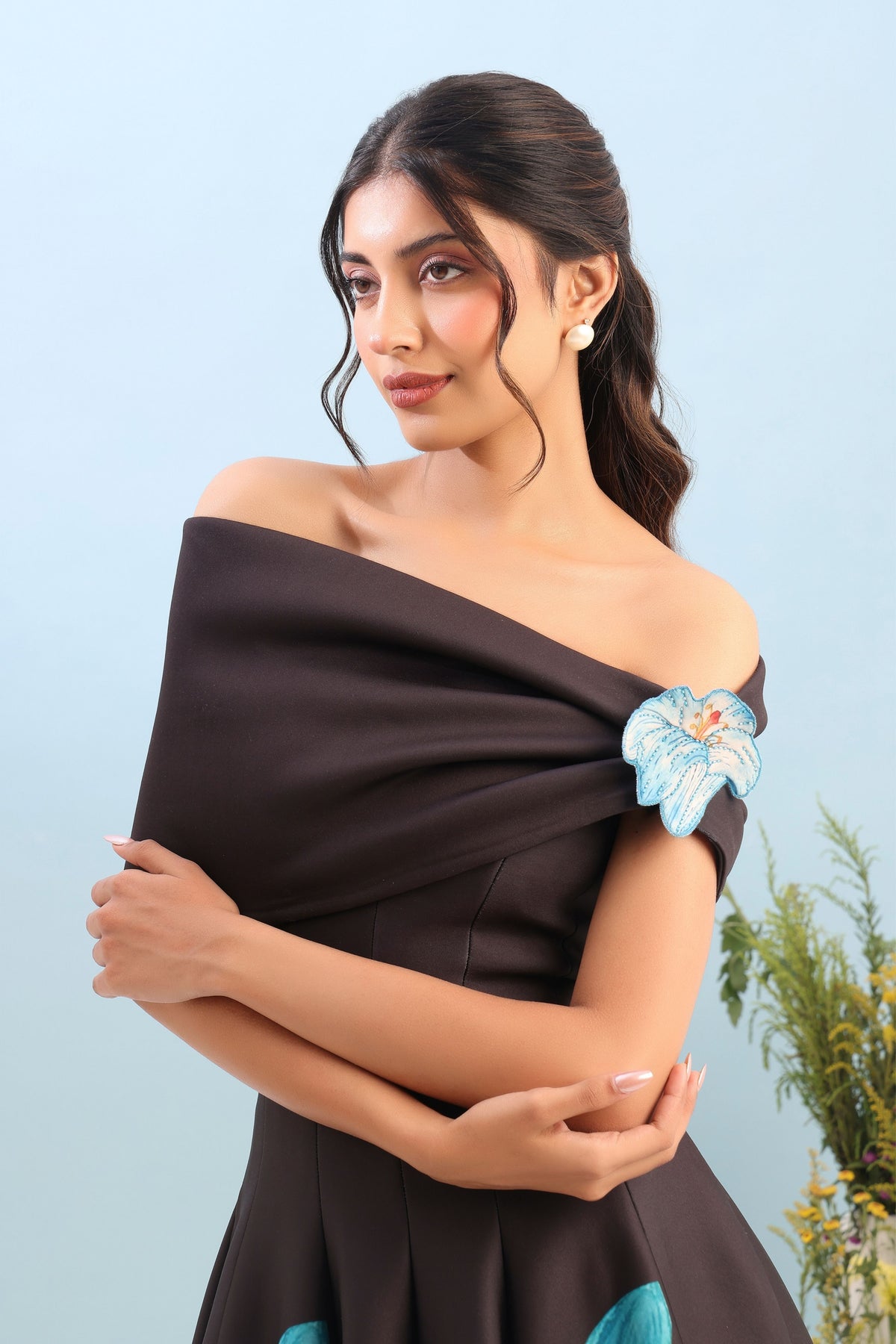 Printed Panel Detachable Dress Set