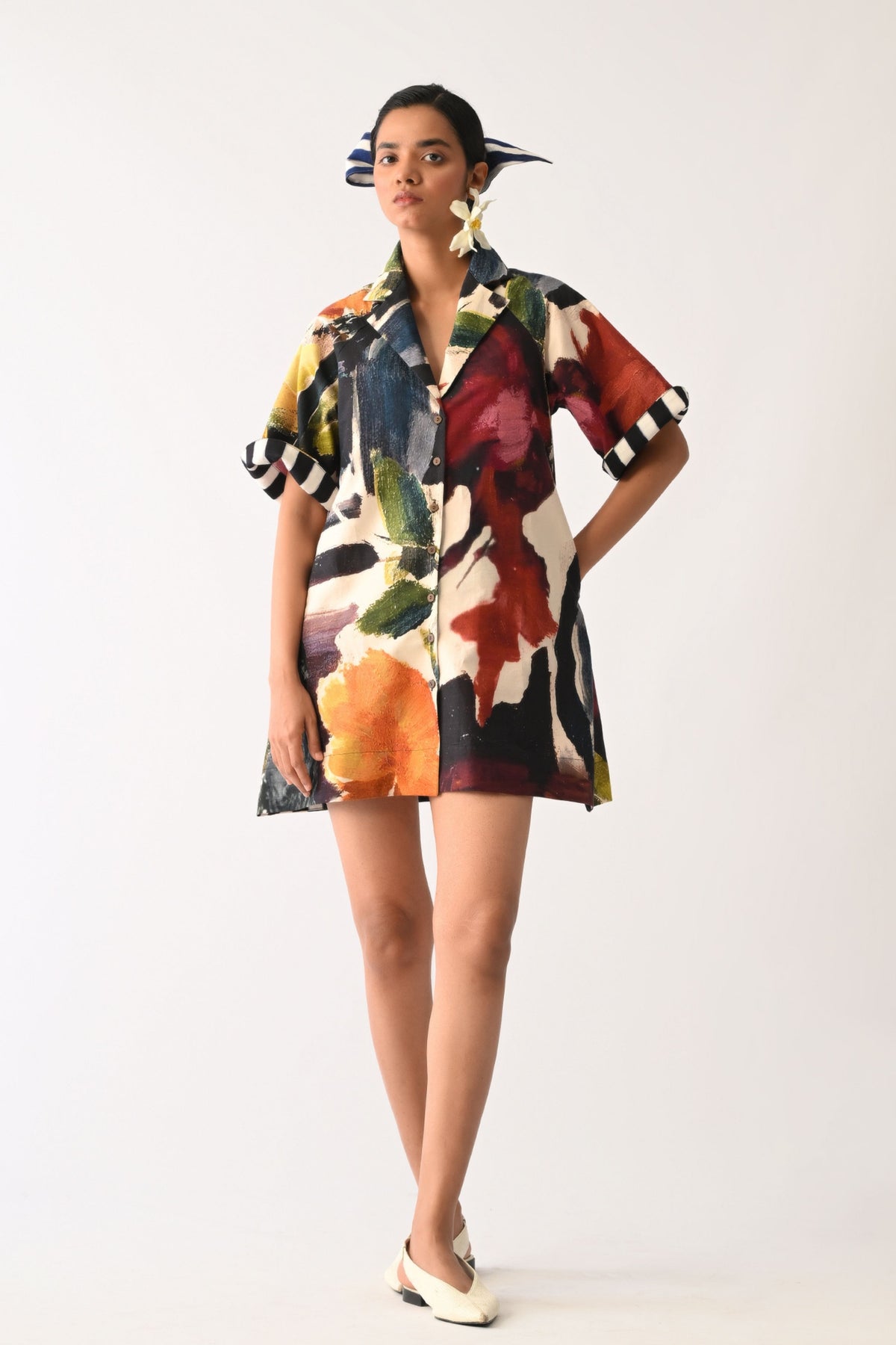 Noir Trench Aline Short Dress
