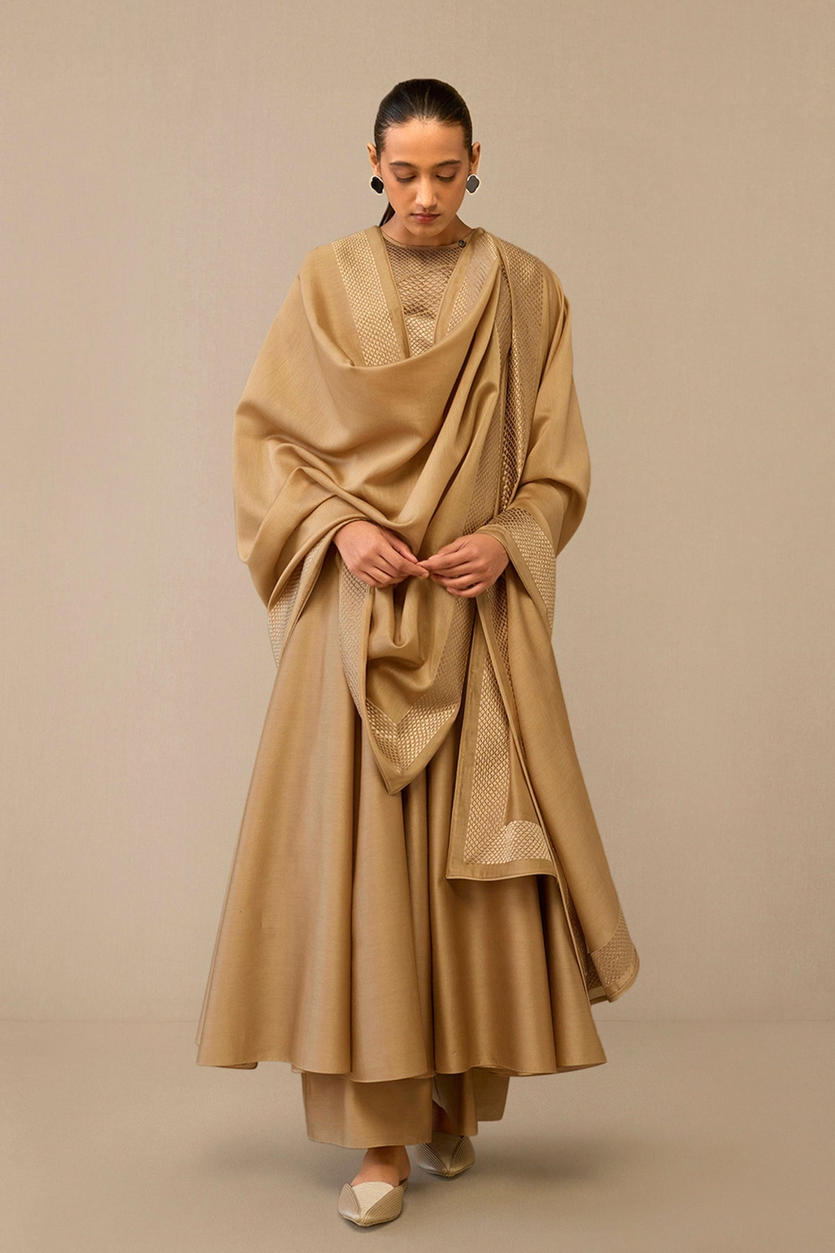 Beige Dilana Kurta Set