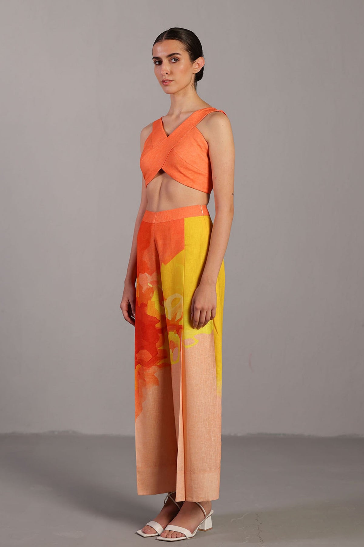Bright Orange and Yellow Top