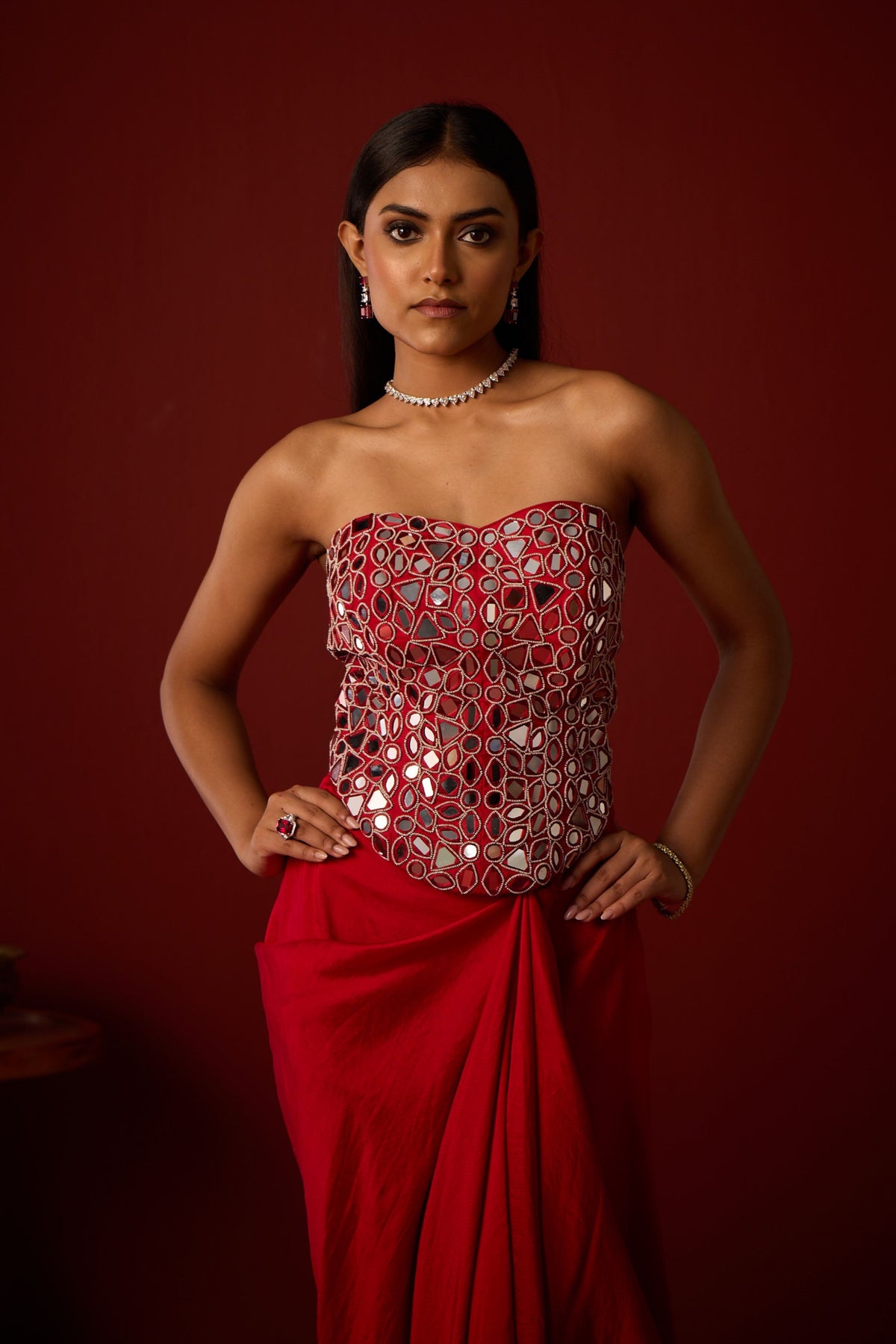 Mirrorwork Skirt Set