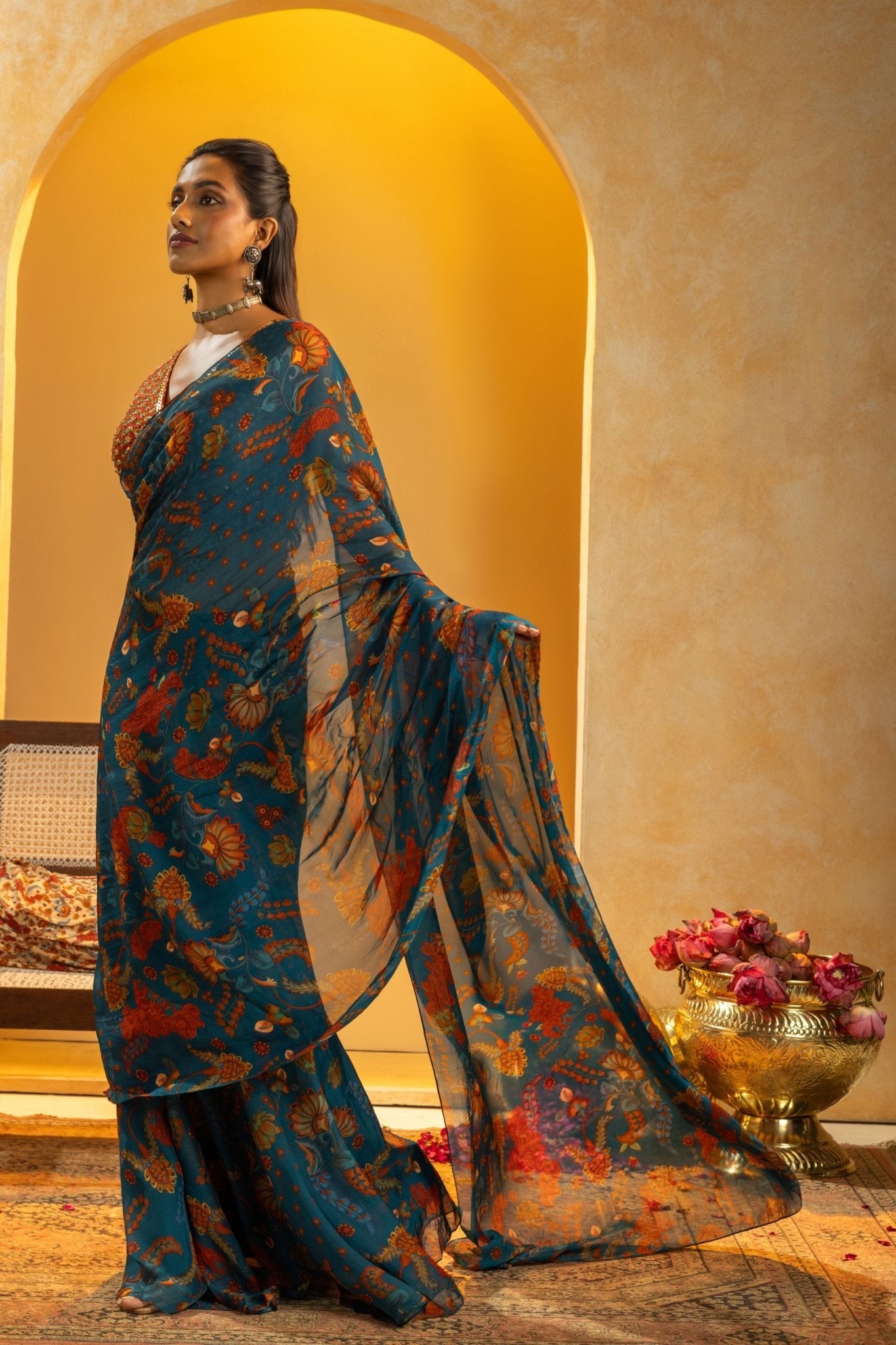 Rangtara Pre - Stitched Saree Set - Sougat Paul - Elahe