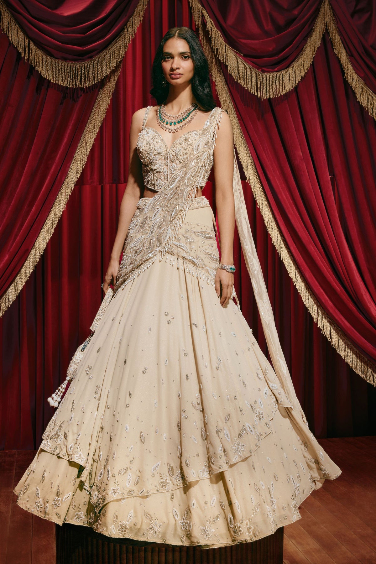 Lizzie Ivory Lehenga Set