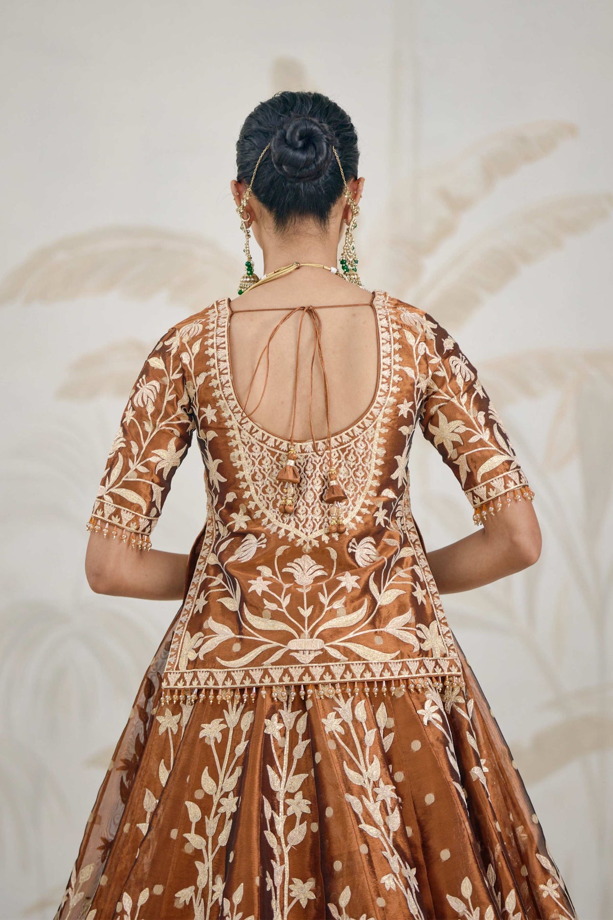 Coffee Brown Kurti-lehenga Set