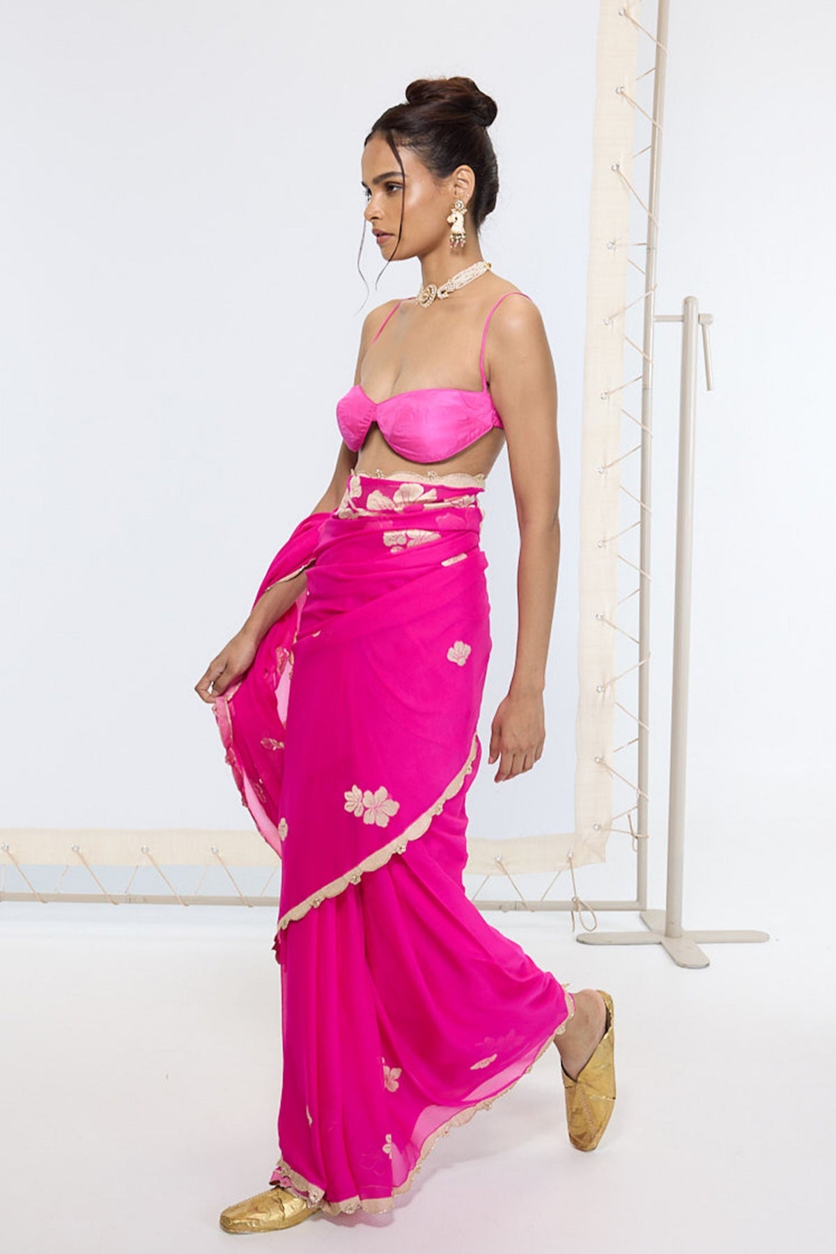 Handwoven Fuchsia Pink Saree