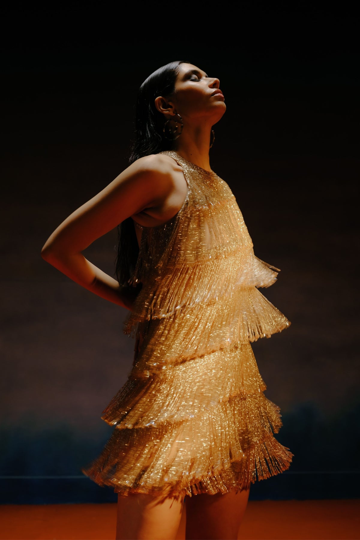 Rose Gold Tassled Dress