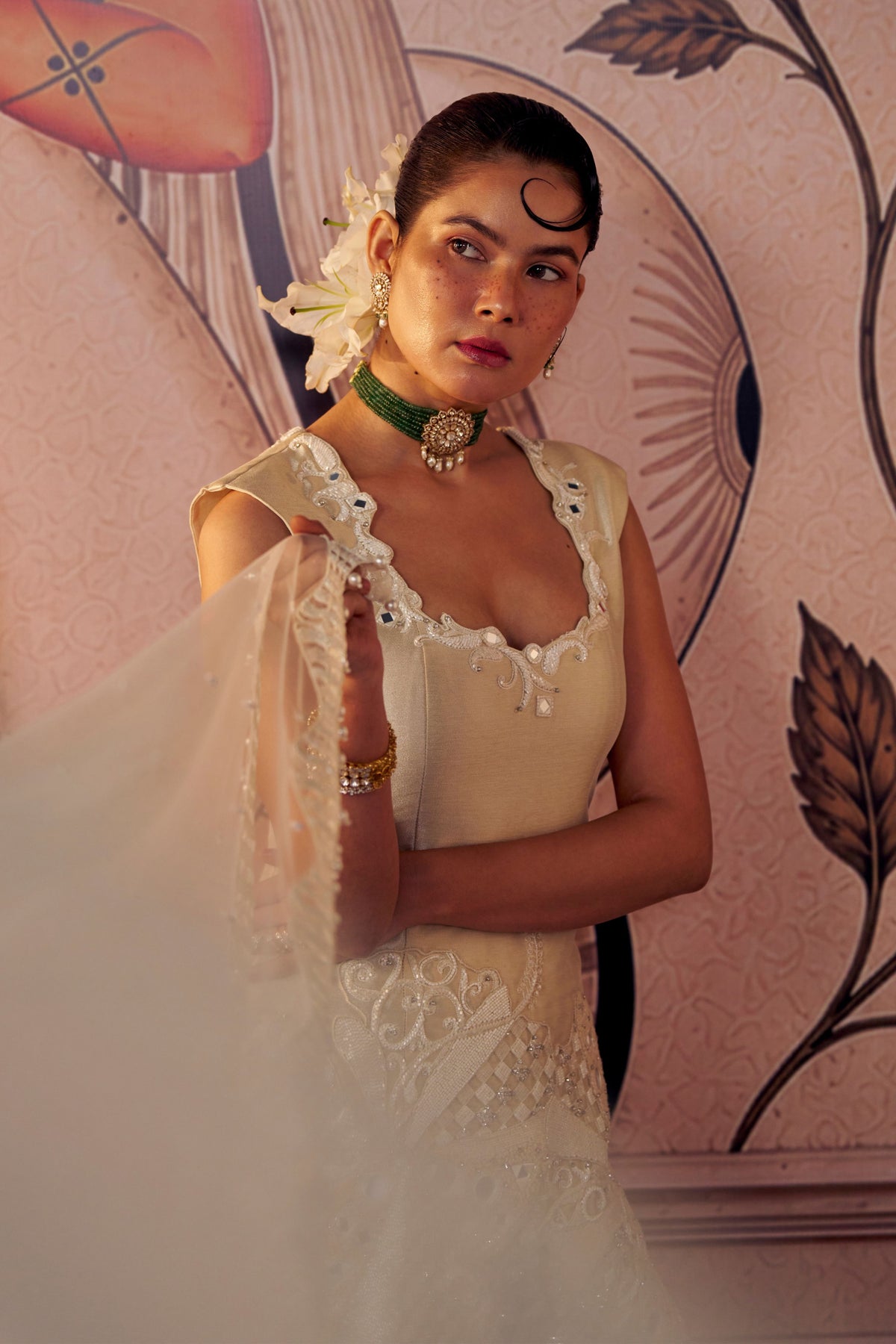 Ivory Sharara Set