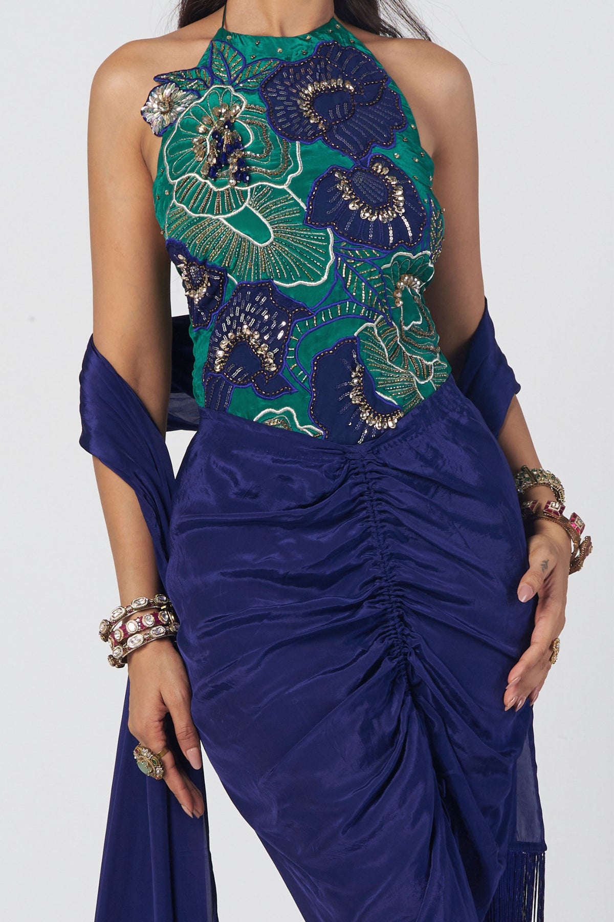 Rimjhim Blue Skirt Set