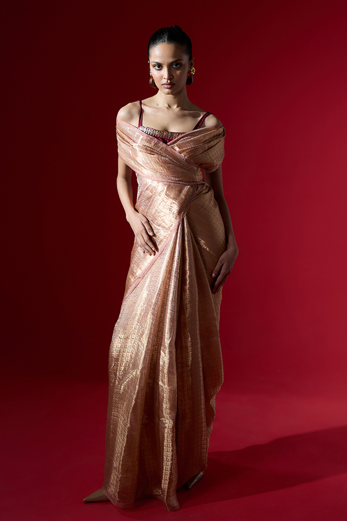 The Champagne Fizz Saree
