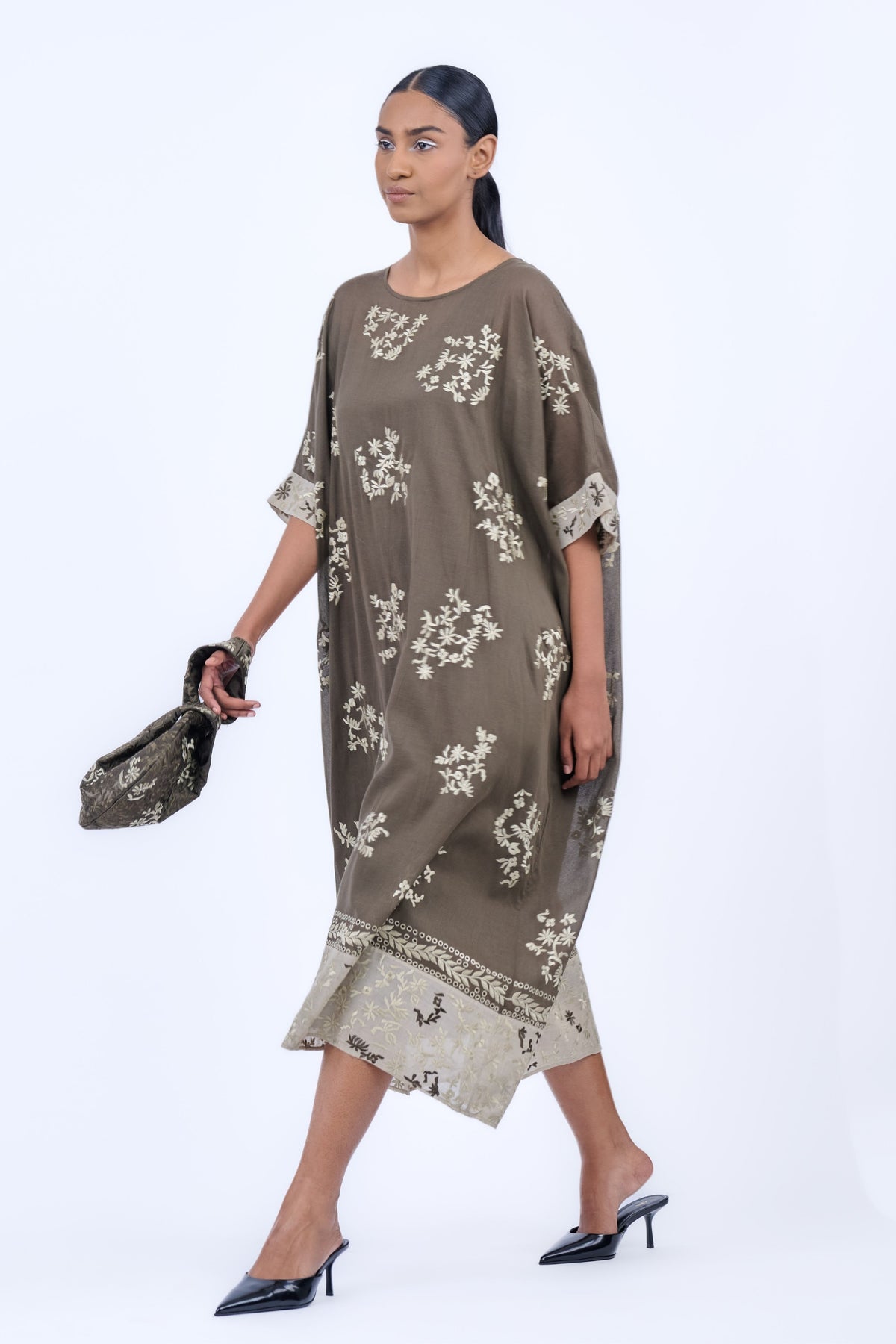 Khaki Natural Kaftan