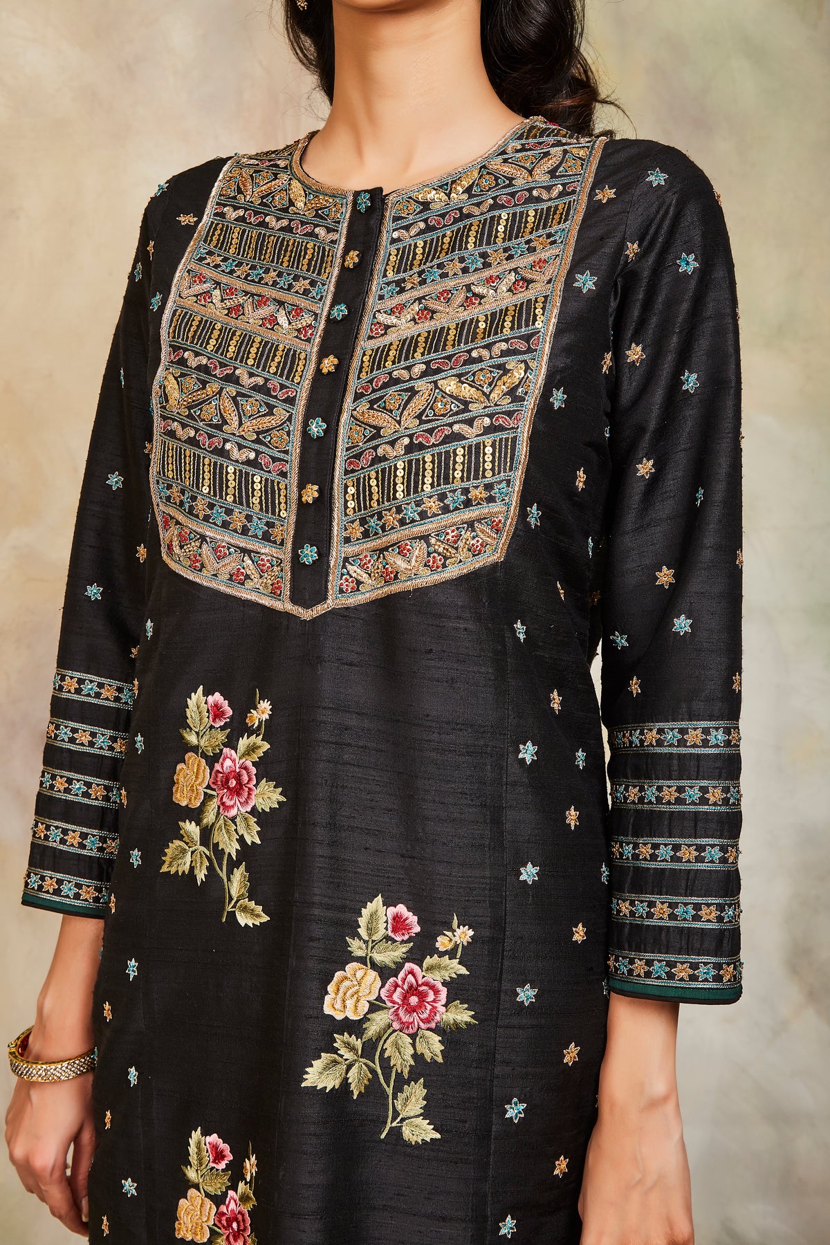 Black kurta set