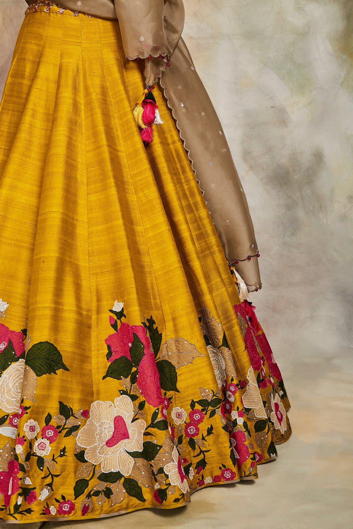 Mustard lehenga set