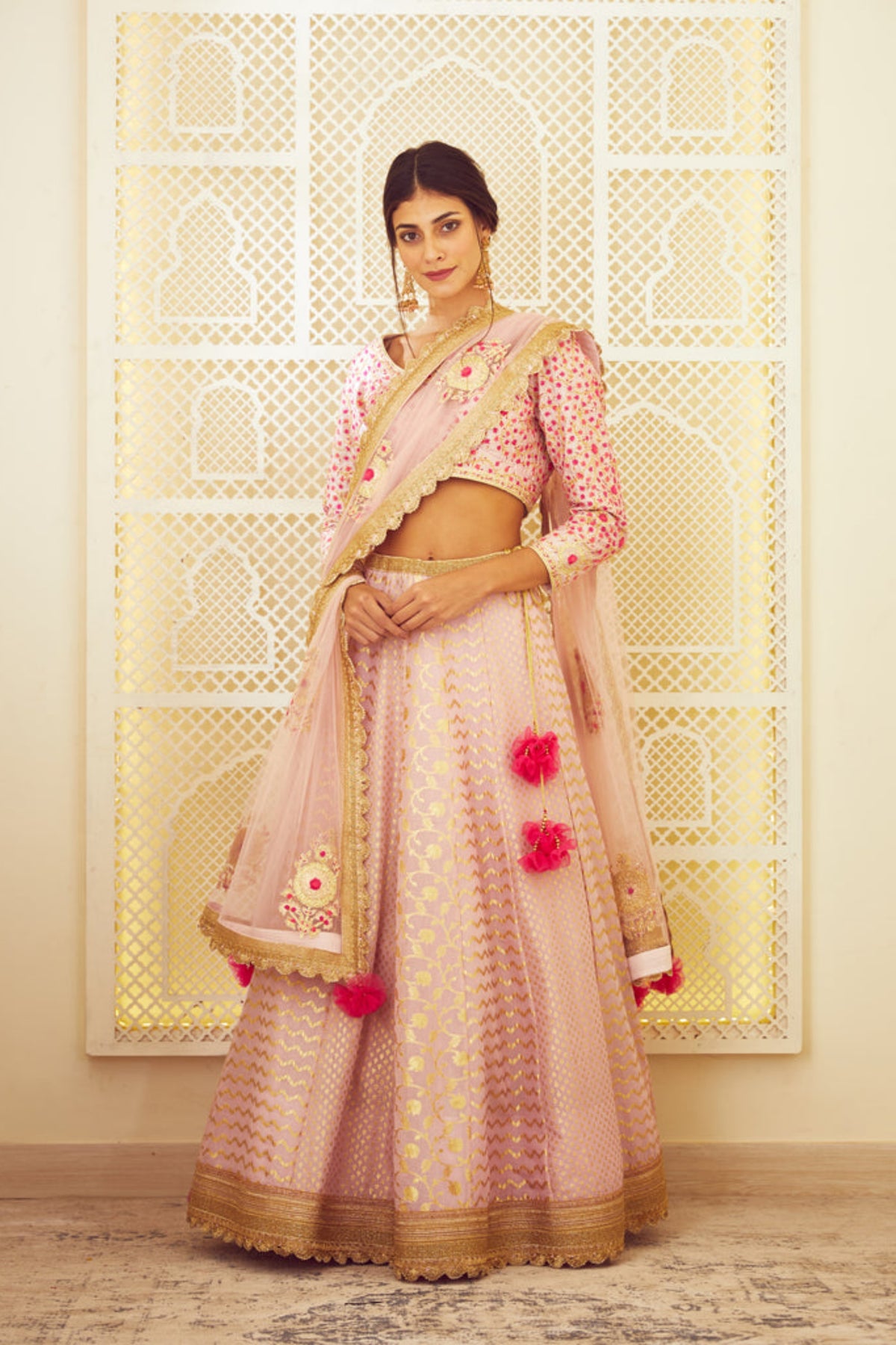 Light pink lehenga set