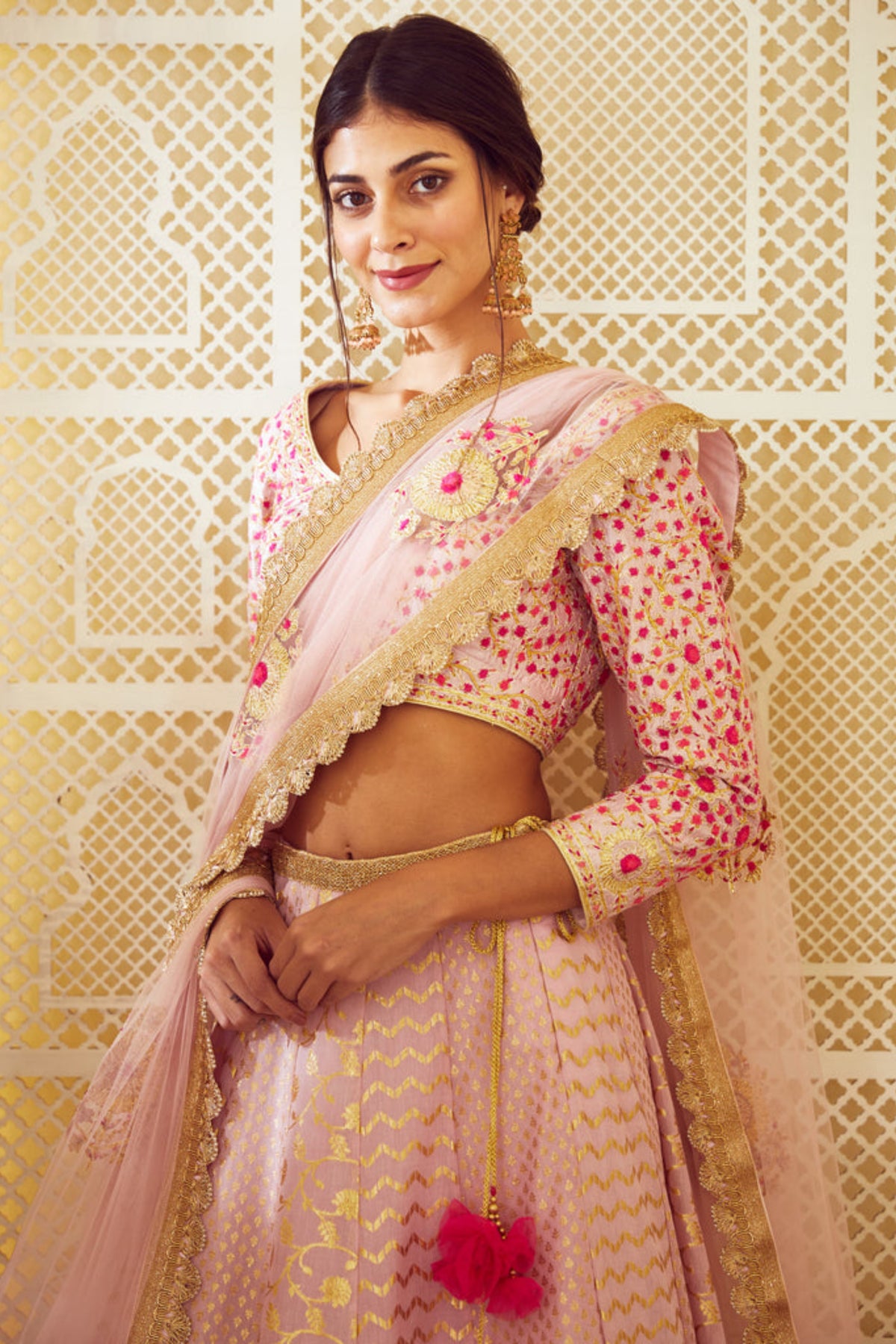 Light pink lehenga set
