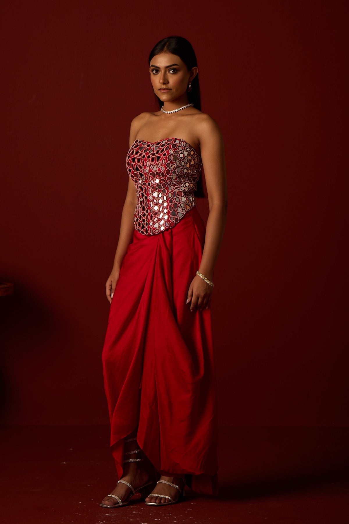 Mirrorwork Skirt Set