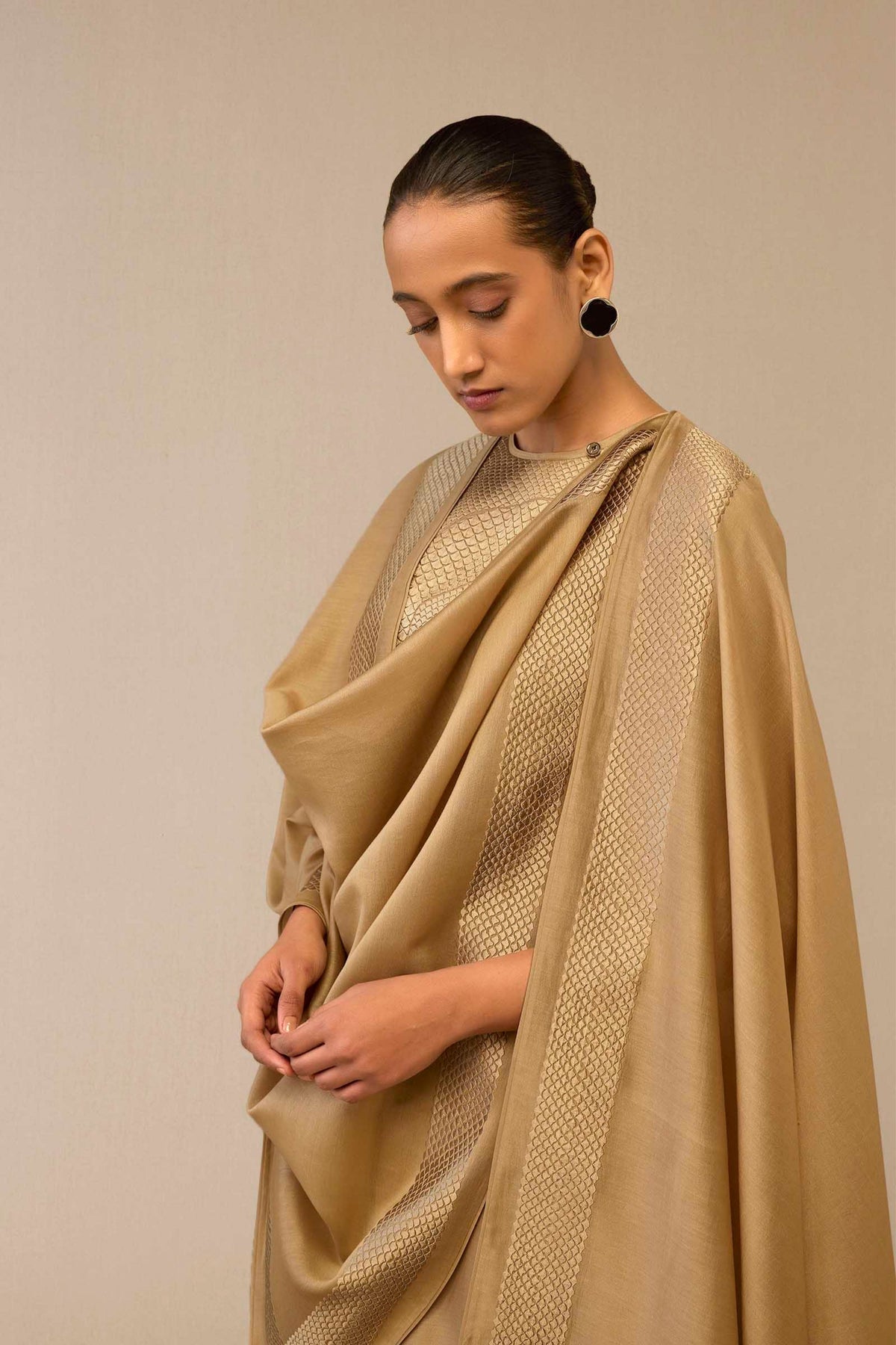 Beige Dilana Kurta Set