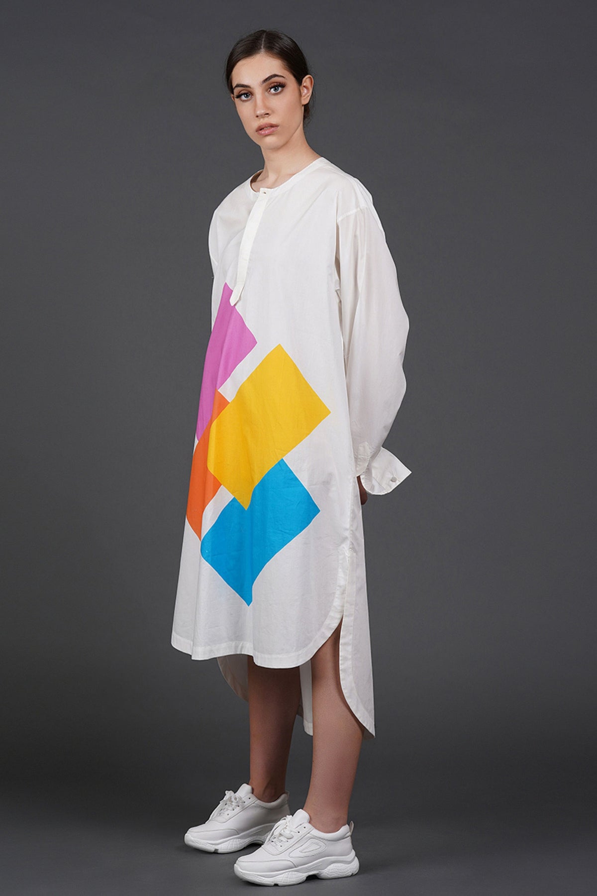 Offwhite Digtal Print Dress