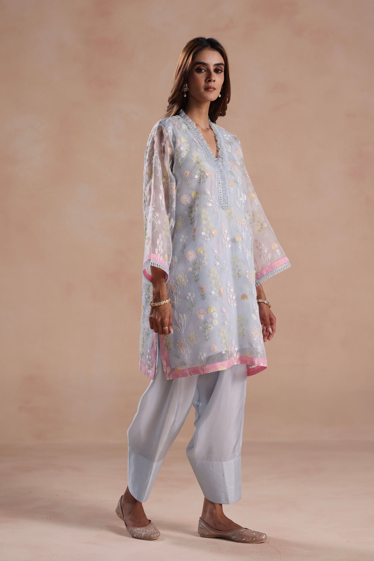 Eraya Pastel Blue Kurta Set