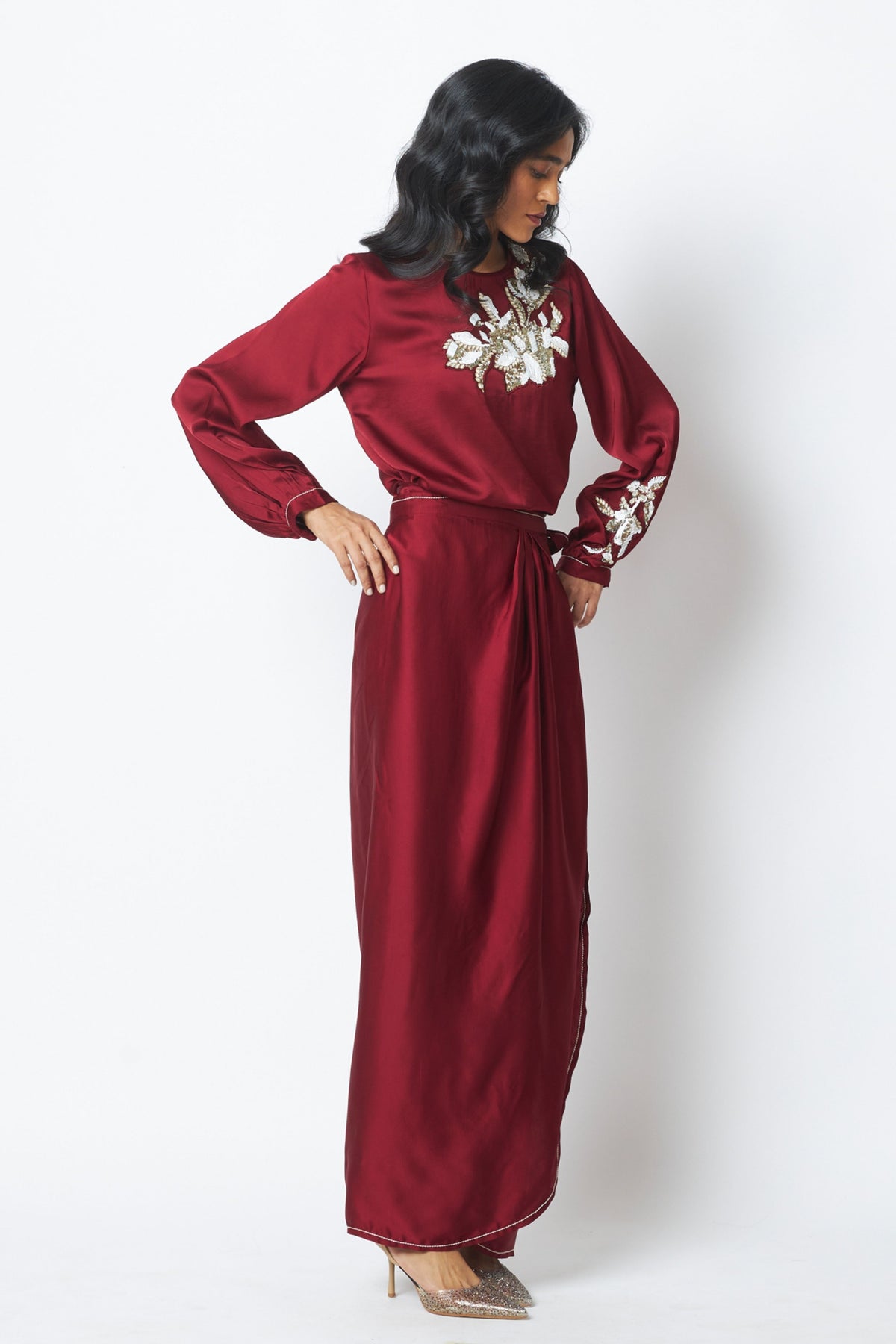 Cathy Draped Skirt Set