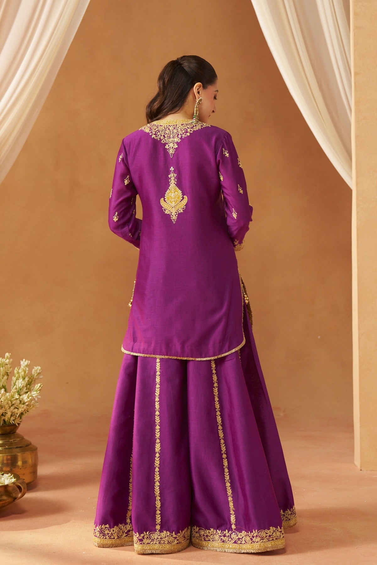 Fadiya Deep Purple Sharara Set