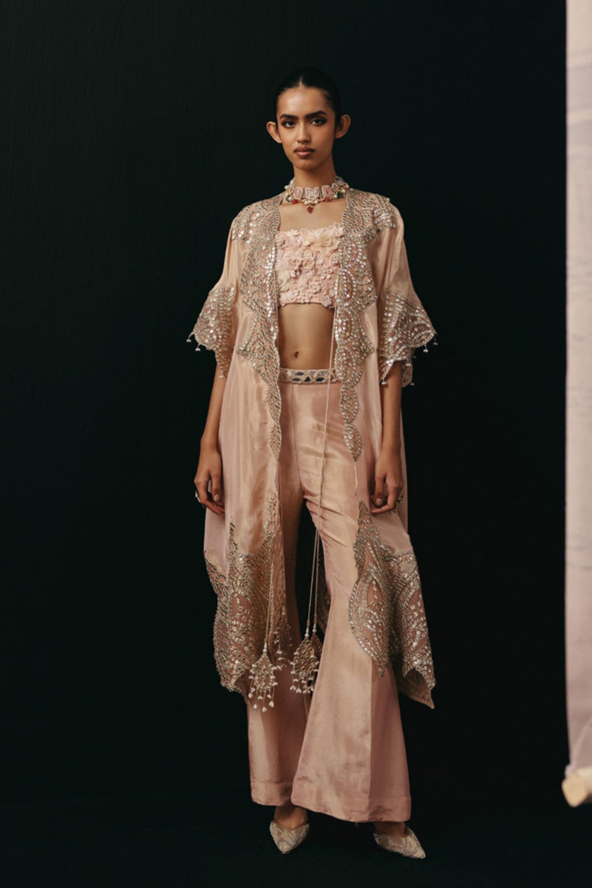 Blush Zari Cape